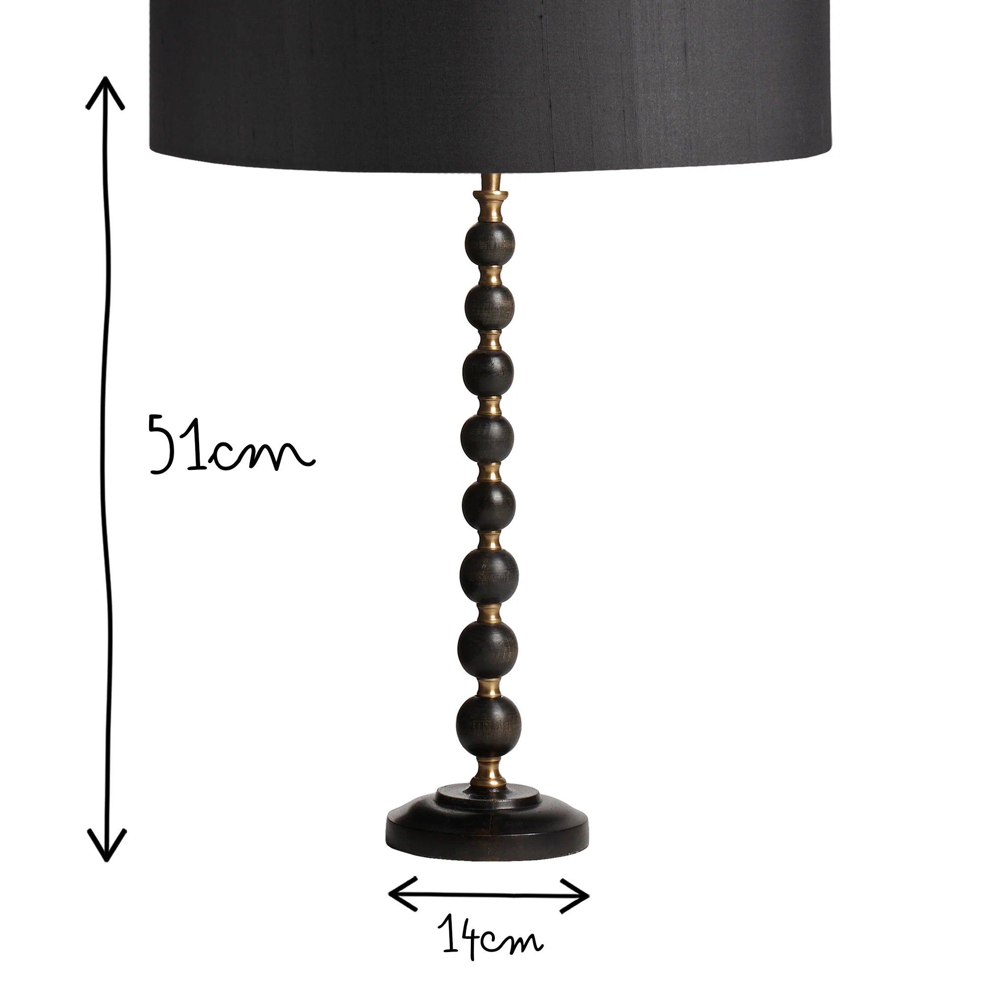 Larger Rosie table lamp in wood and brass - Image 9