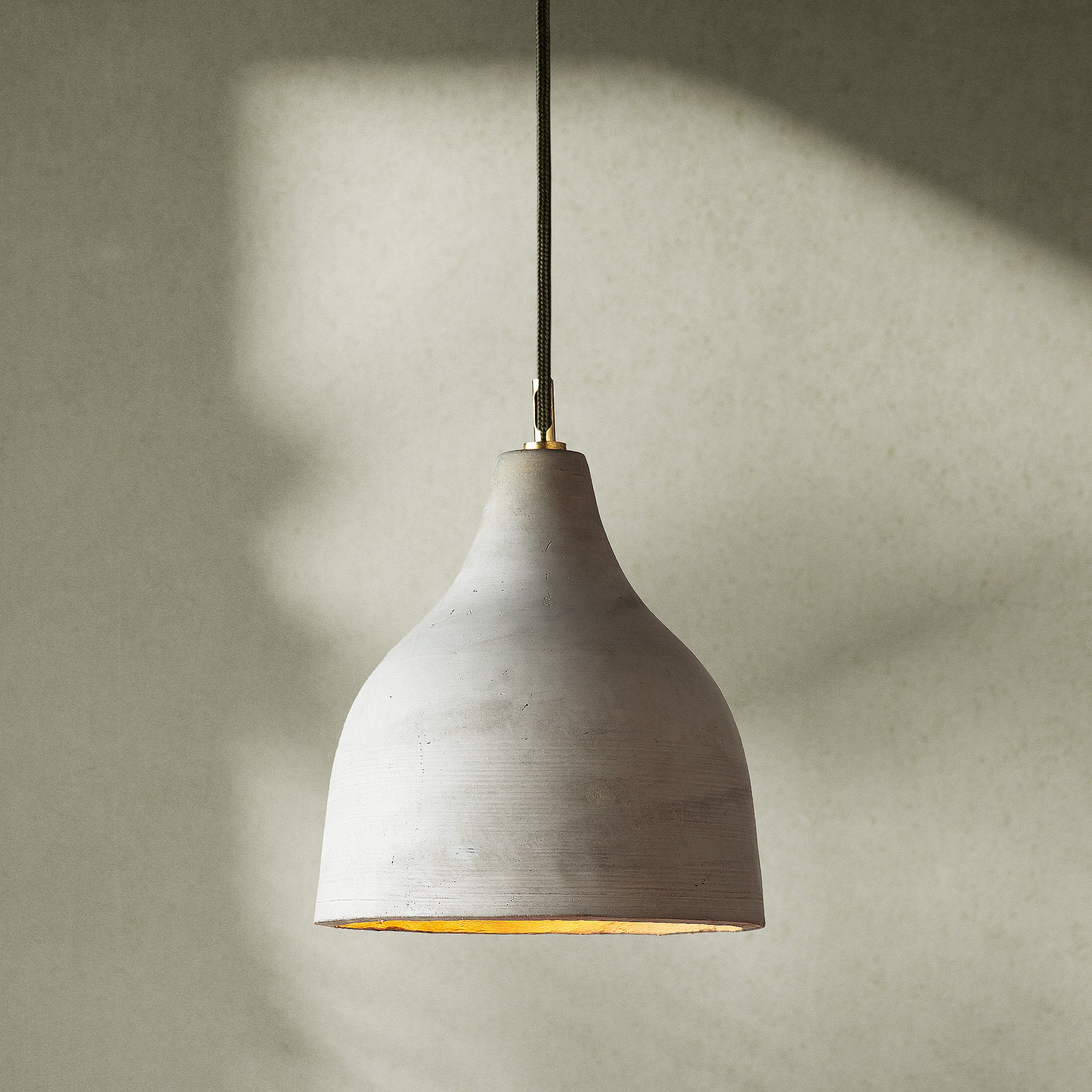 Larger Soprano Pendant light in pale grey concrete - Image 2