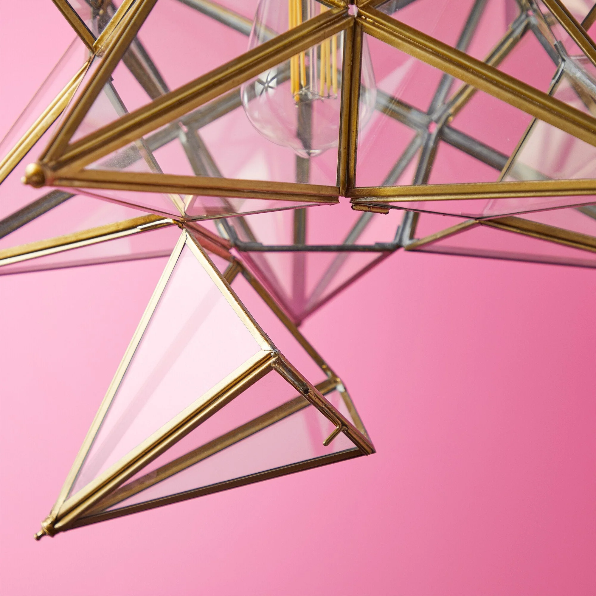 larger Stella pendant light in clear glass - Image 3
