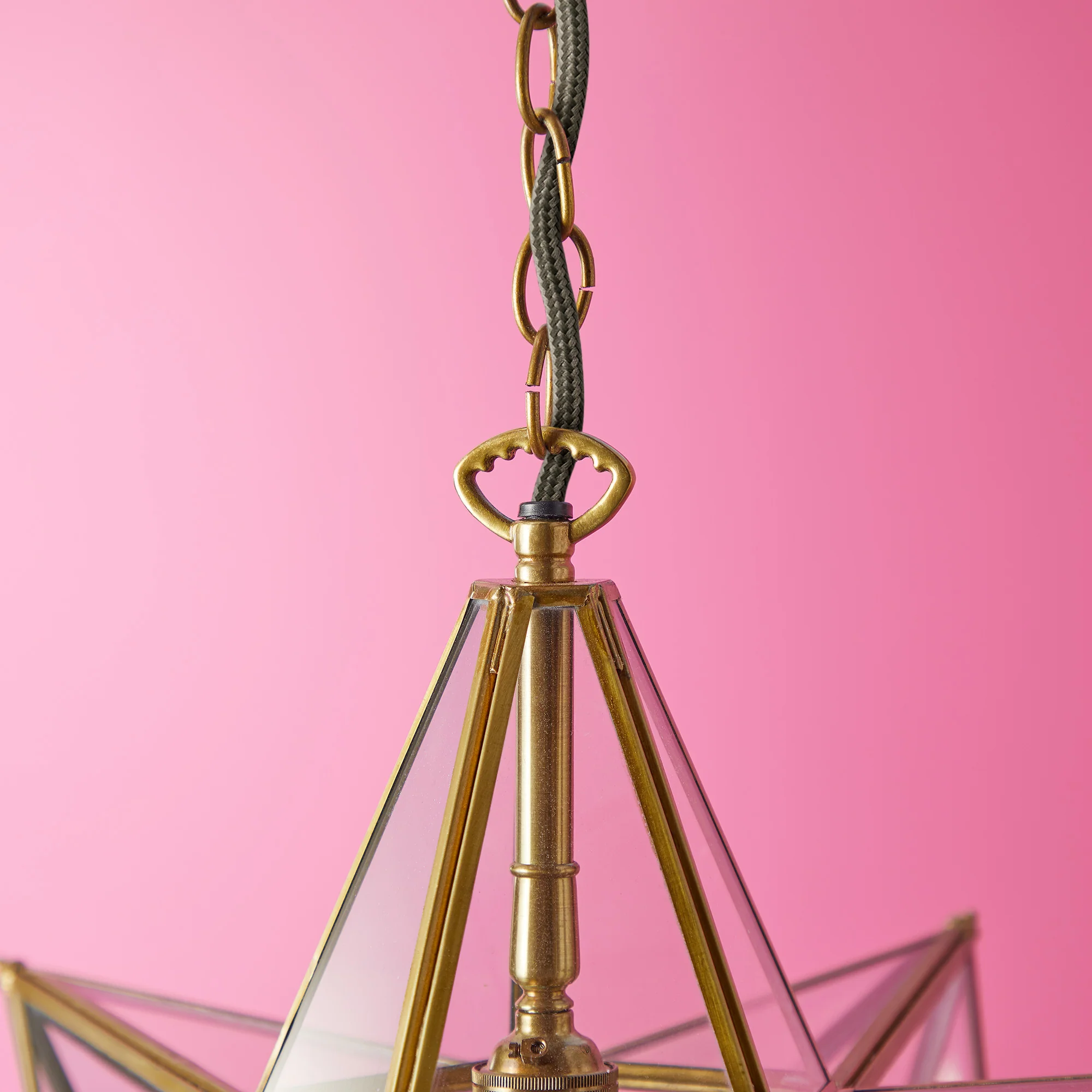 larger Stella pendant light in clear glass - Image 5