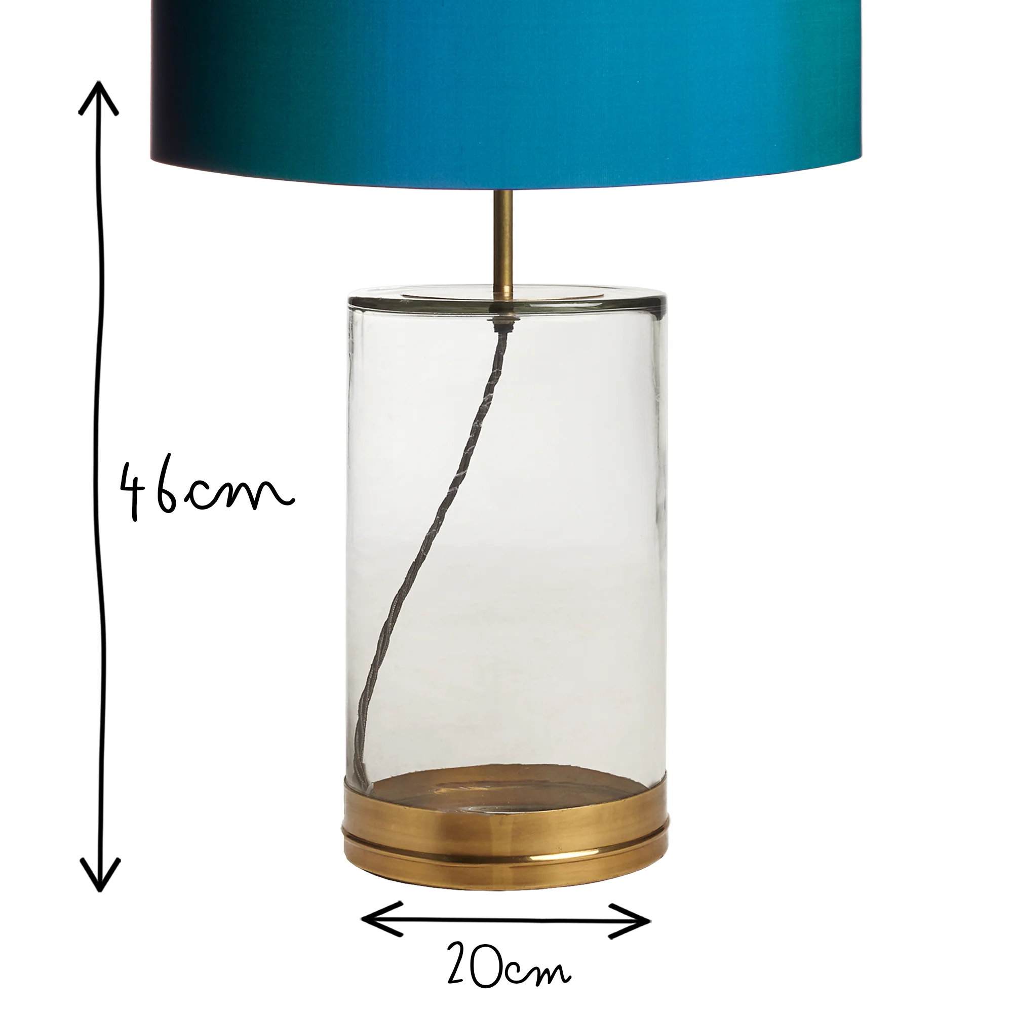 Larger Wisteria table lamp in clear glass - Image 7