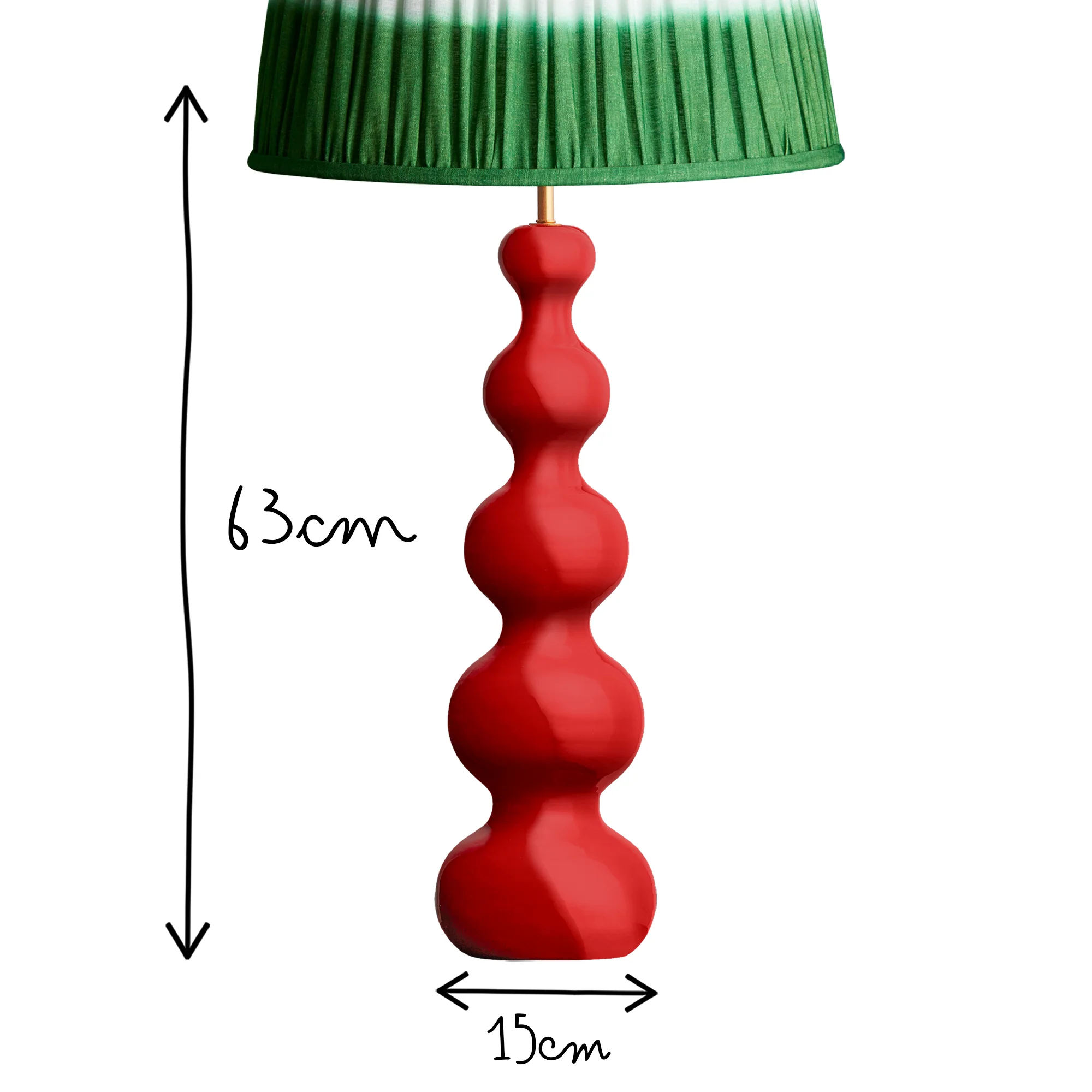 Larger Wobster table lamp in red lacquered wood - Image 11