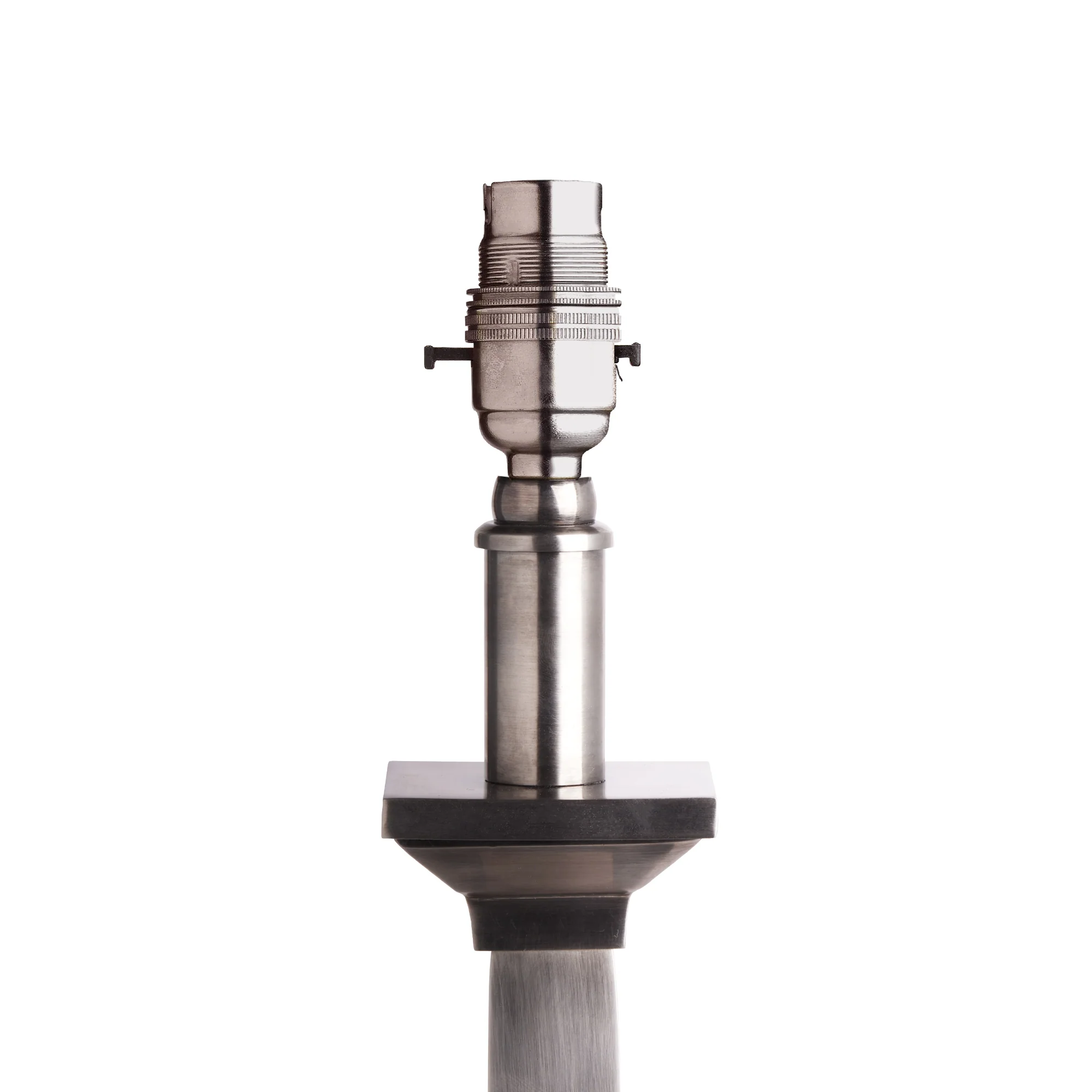 Larger Ziggurat table lamp in antique silver - Image 4