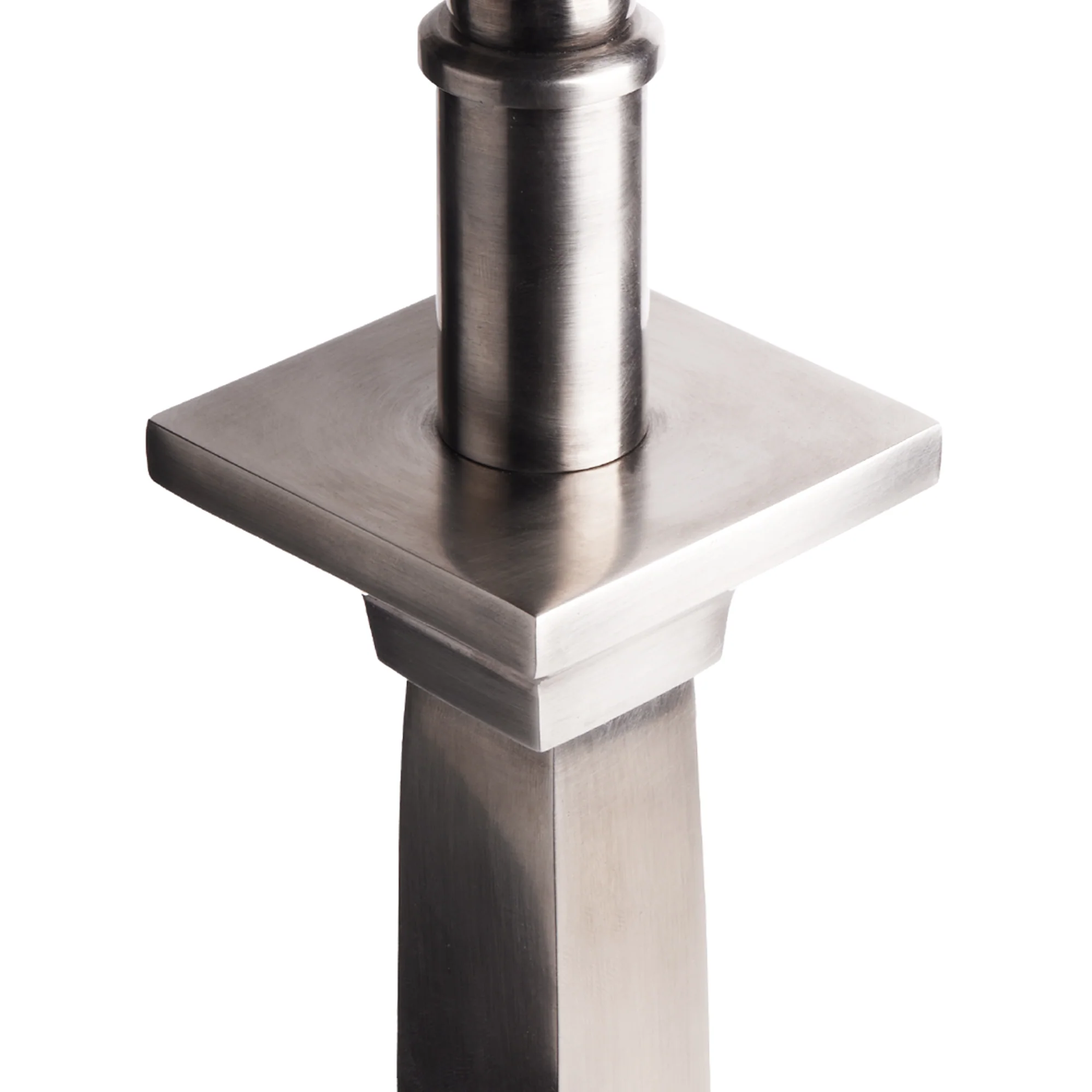 Larger Ziggurat table lamp in antique silver - Image 8