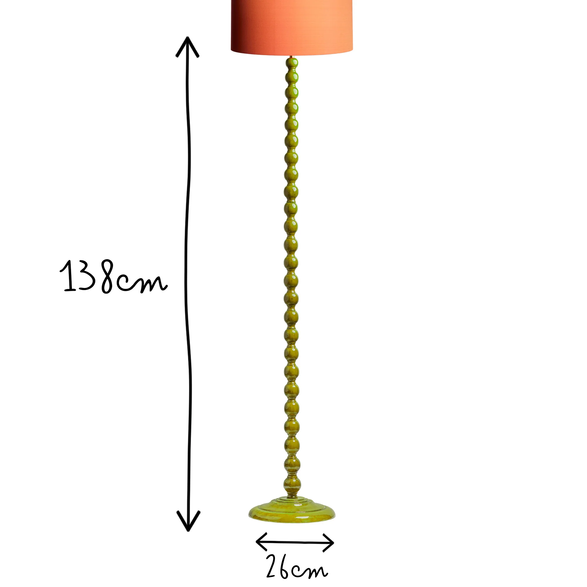 Lillee rechargeable standing lamp in green - Image 14