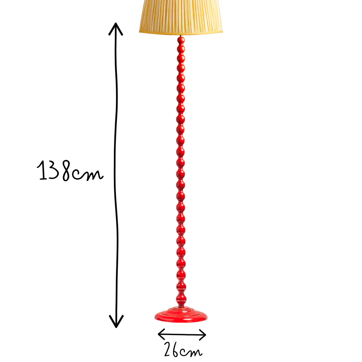 Lillee rechargeable standing lamp in Red - Image 12