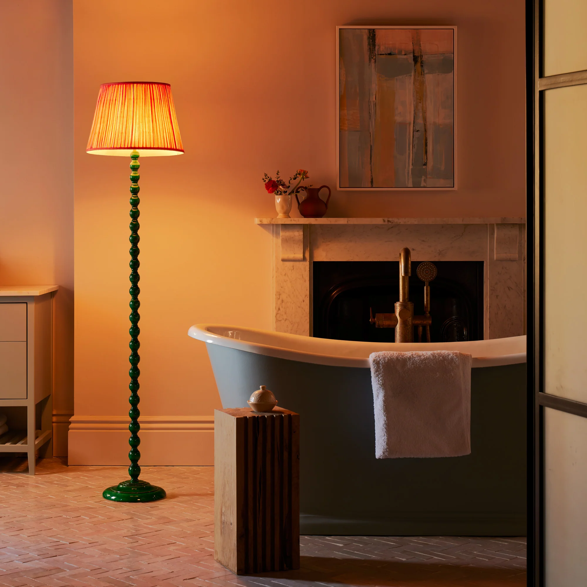 Lillee rechargeable standing lamp in turquoise - Image 10