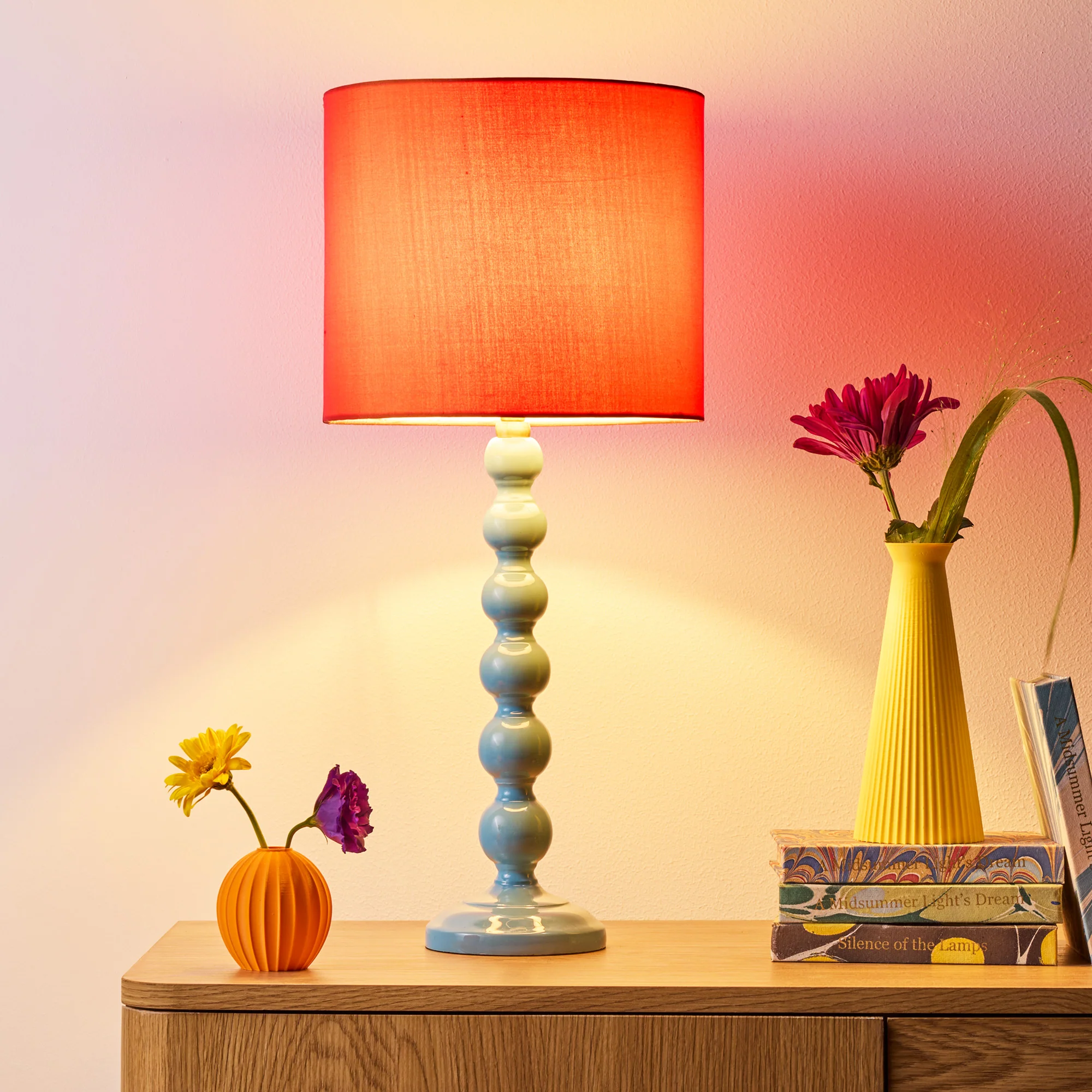 Lillee table lamp in blue - Image 2