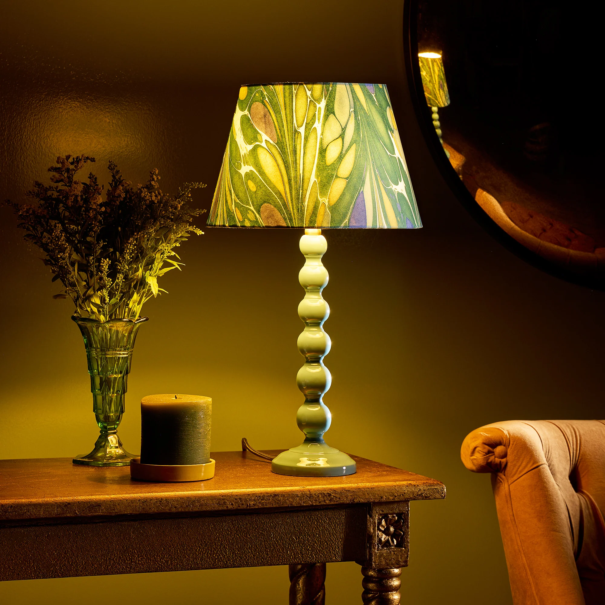 Lillee table lamp in blue - Image 8