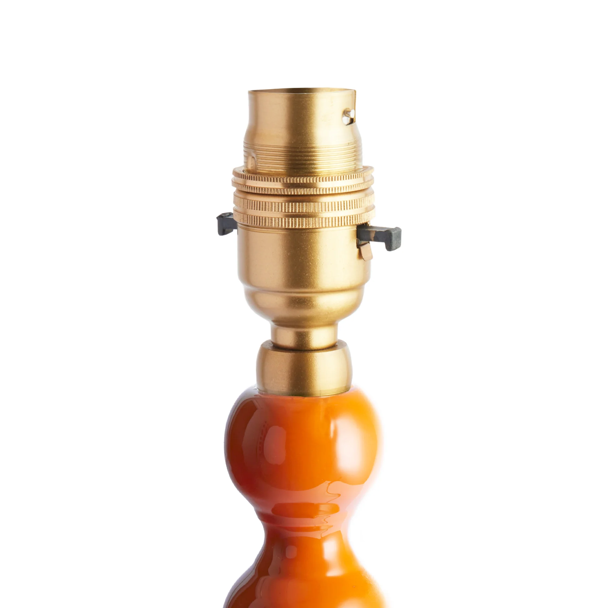 Lillee table lamp in burnt orange lacquered wood - Image 6