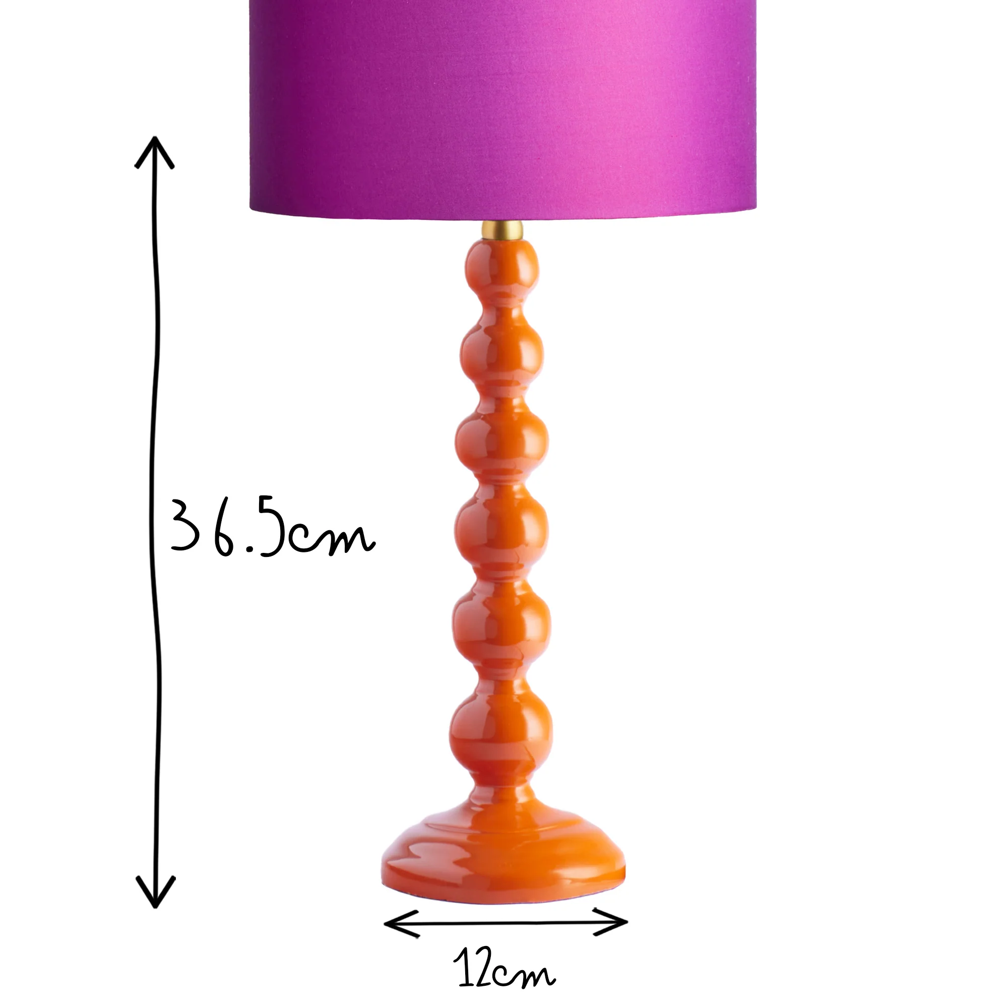 Lillee table lamp in burnt orange lacquered wood - Image 9