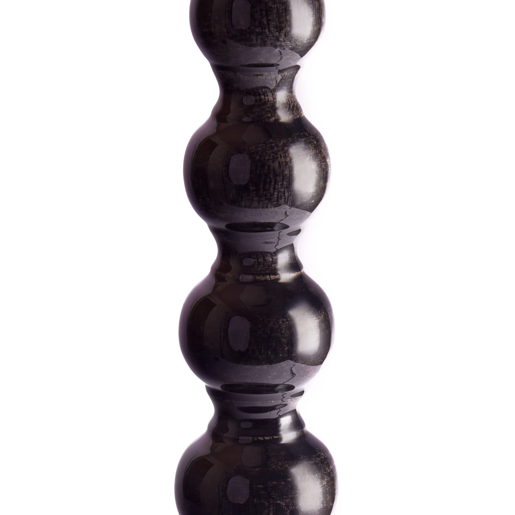 Lillee table lamp in deep brownish black lacquered wood - Image 4