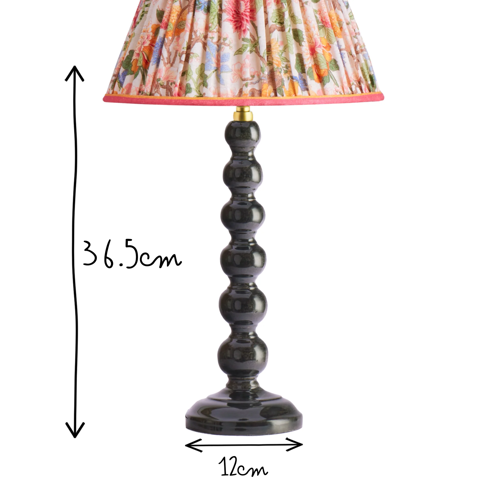 Lillee table lamp in deep brownish black lacquered wood - Image 9