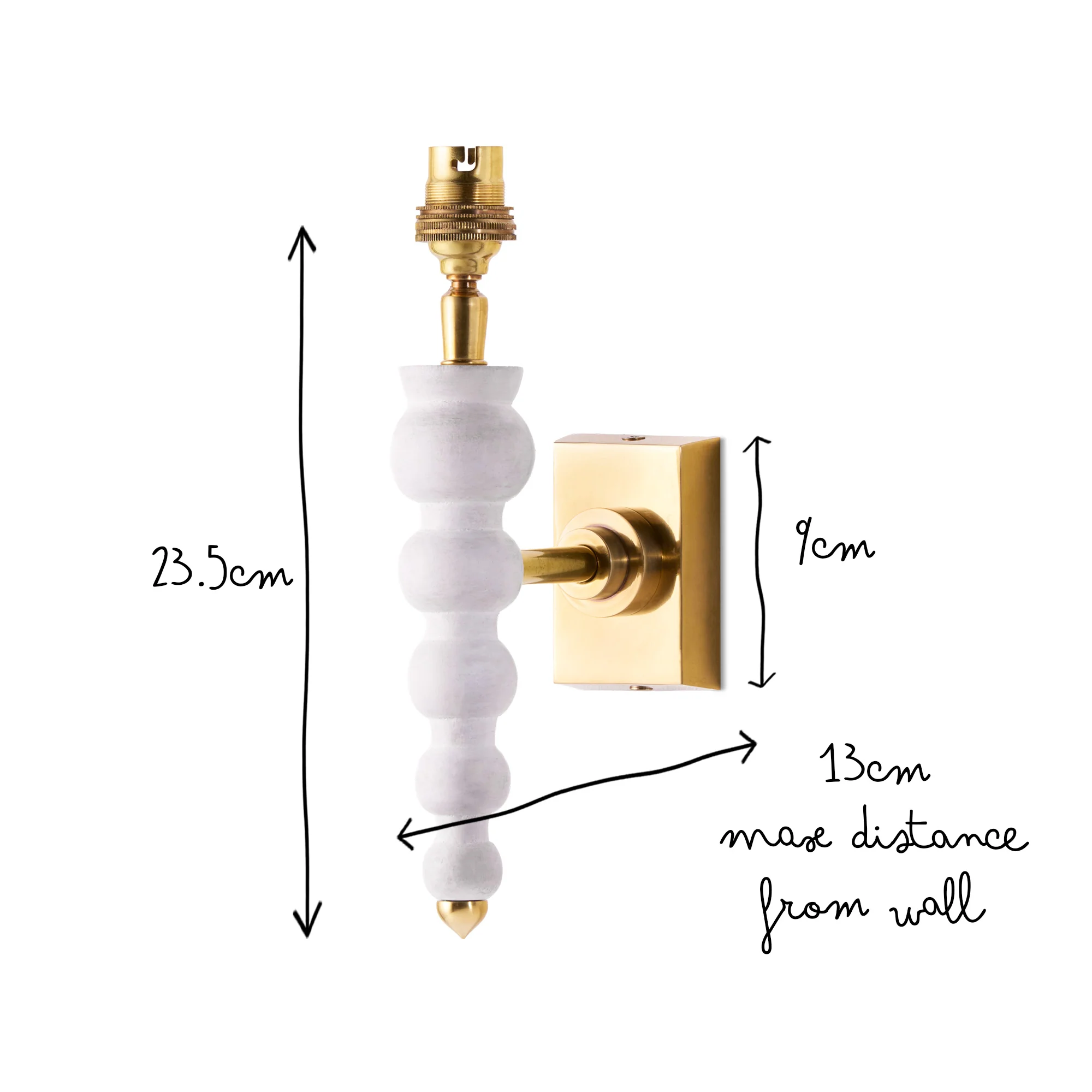 Lillee wall fitting in whitewash - Image 7