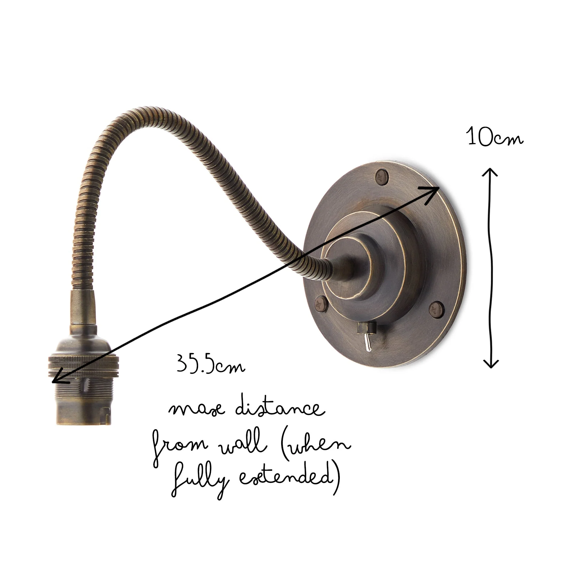 Lissome wall fitting in bronze - Image 2