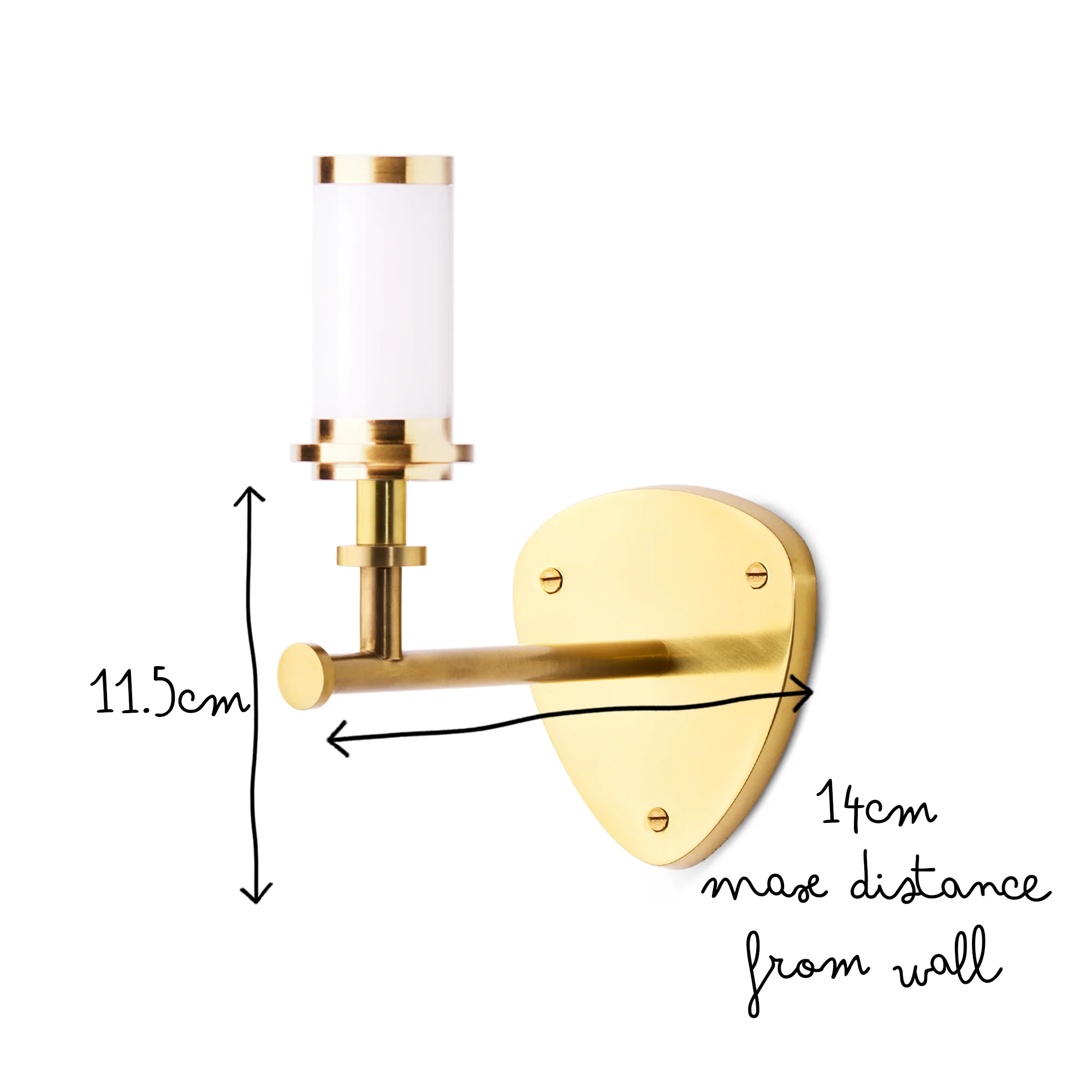 Loco rechargeable wall fitting in antique brass - Image 9