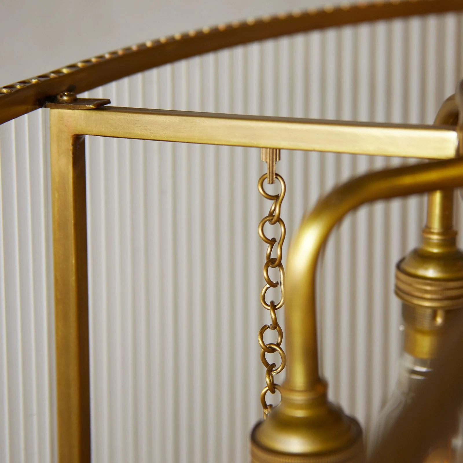 Loki two tiered oval chandelier in brass with glass rods - Image 6
