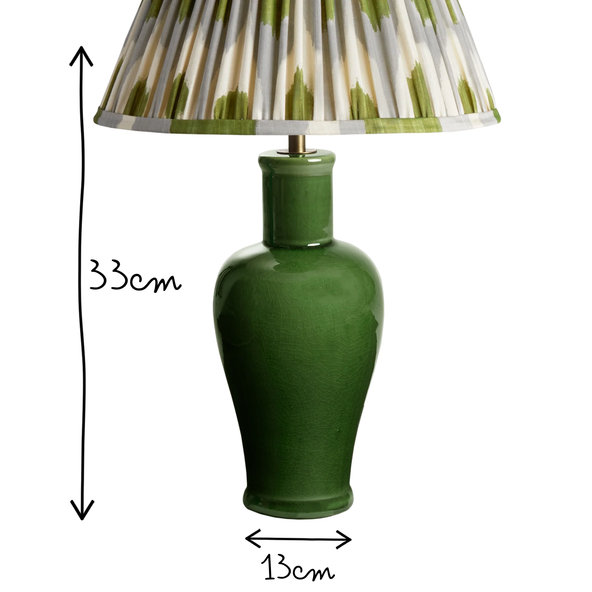 Smaller Lolita bedside lamp in an emerald glaze - Image 11