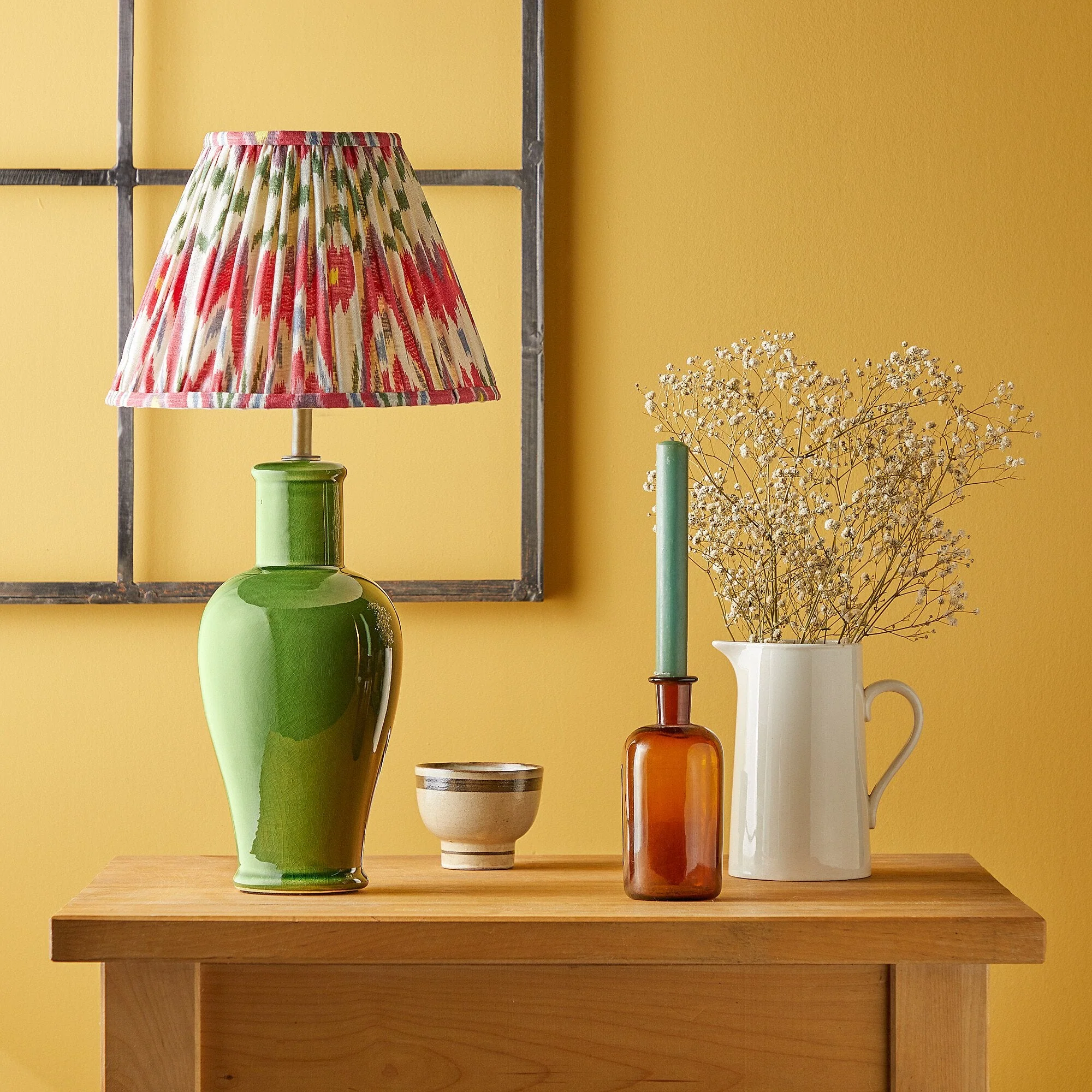 Smaller Lolita bedside lamp in an emerald glaze - Image 3