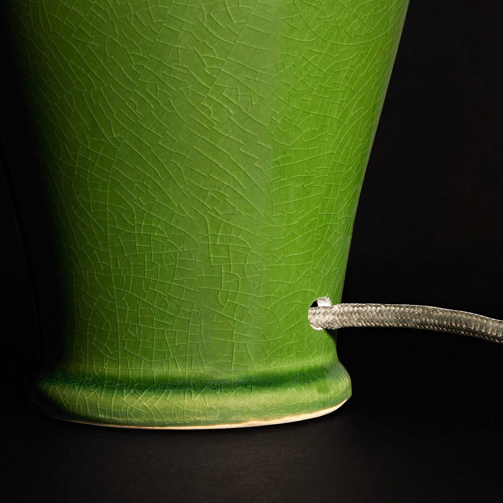 Smaller Lolita bedside lamp in an emerald glaze - Image 4