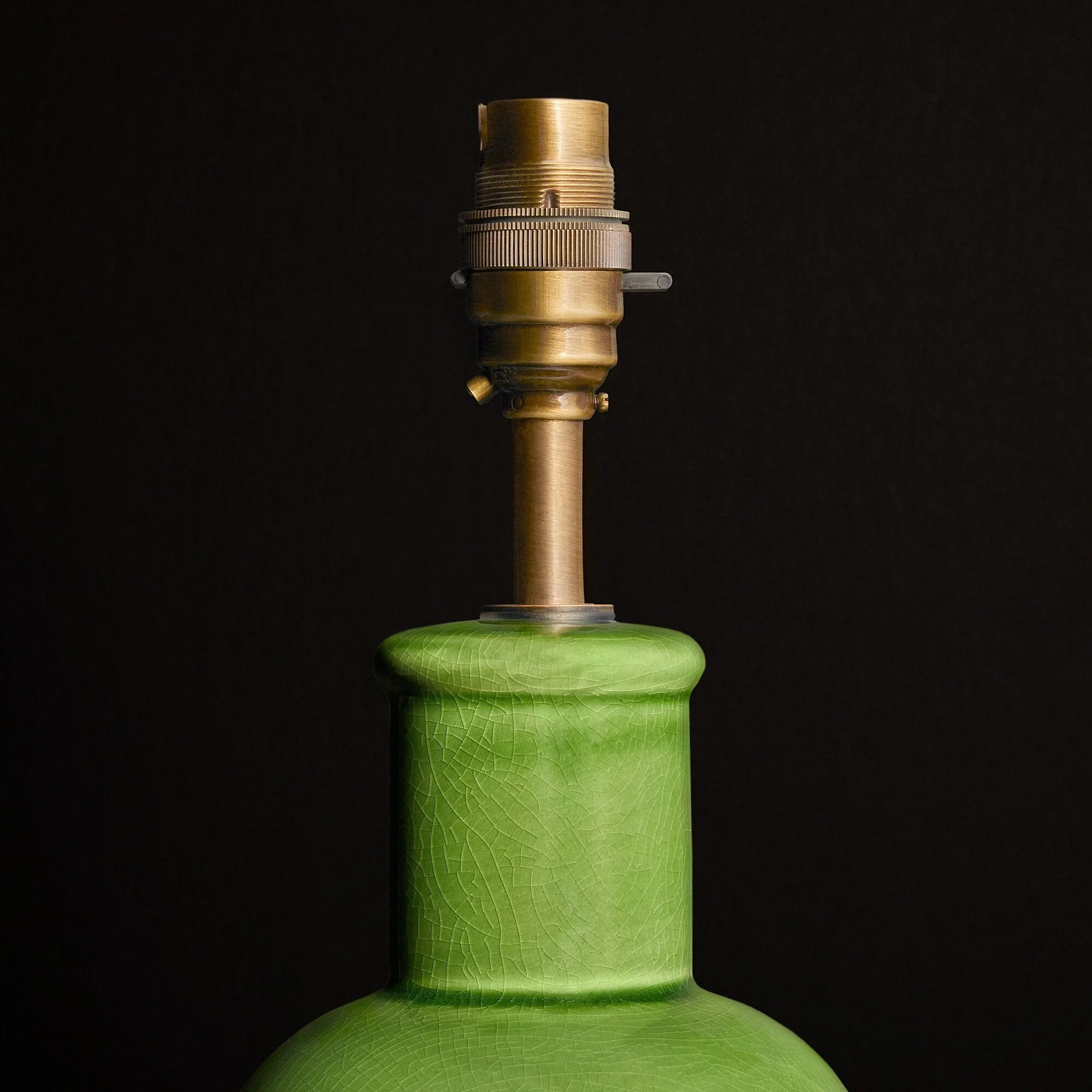 Smaller Lolita bedside lamp in an emerald glaze - Image 8