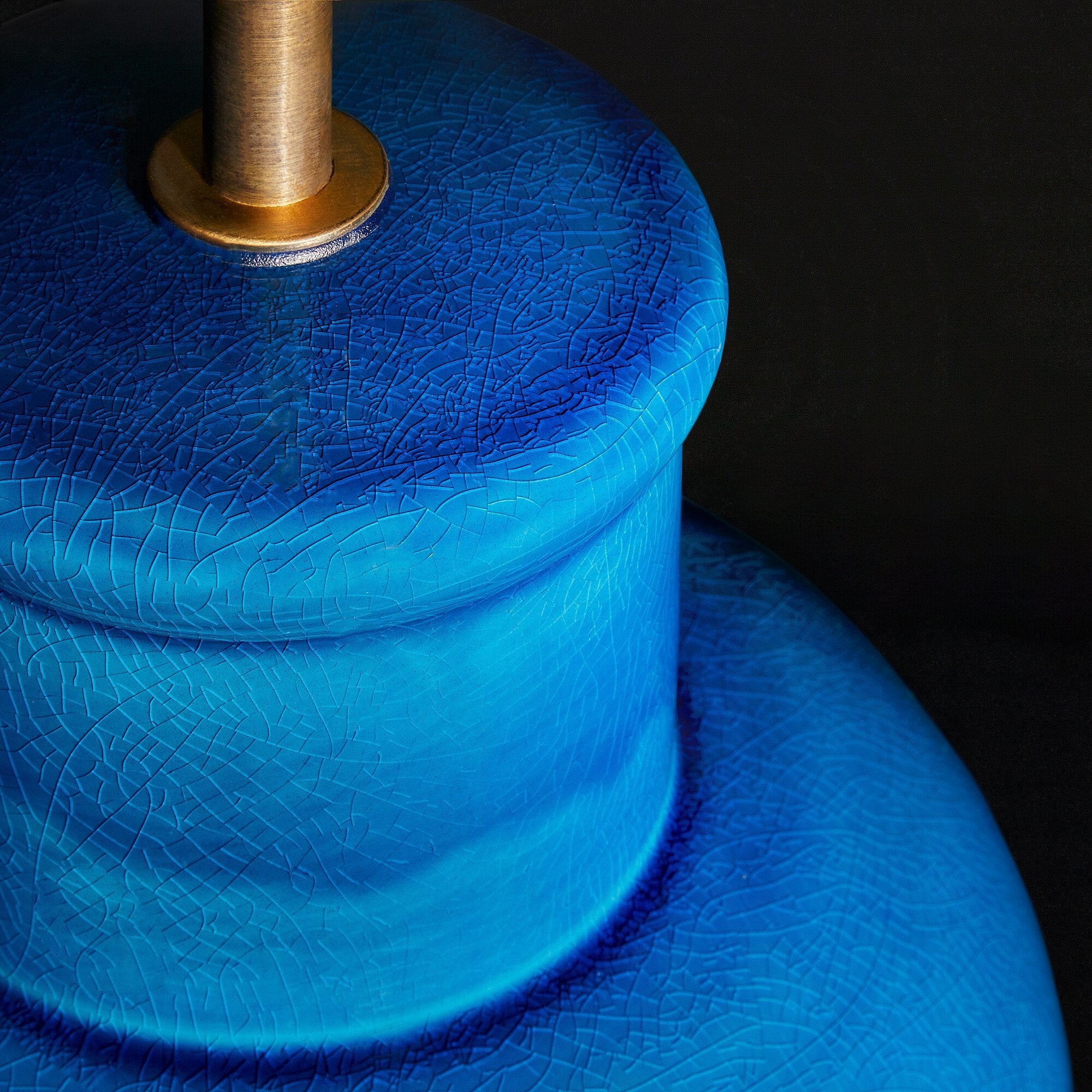 Larger Lolita table lamp in a turquoise glaze - Image 7