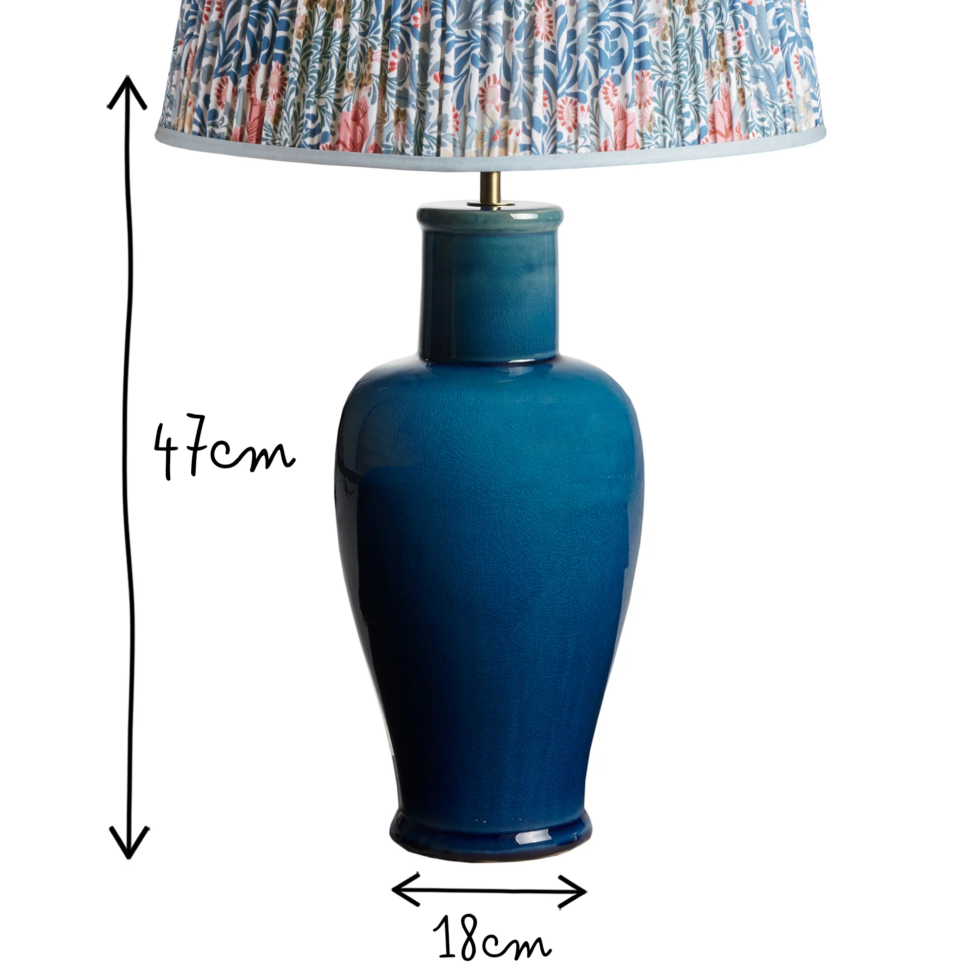 Larger Lolita table lamp in a turquoise glaze - Image 8