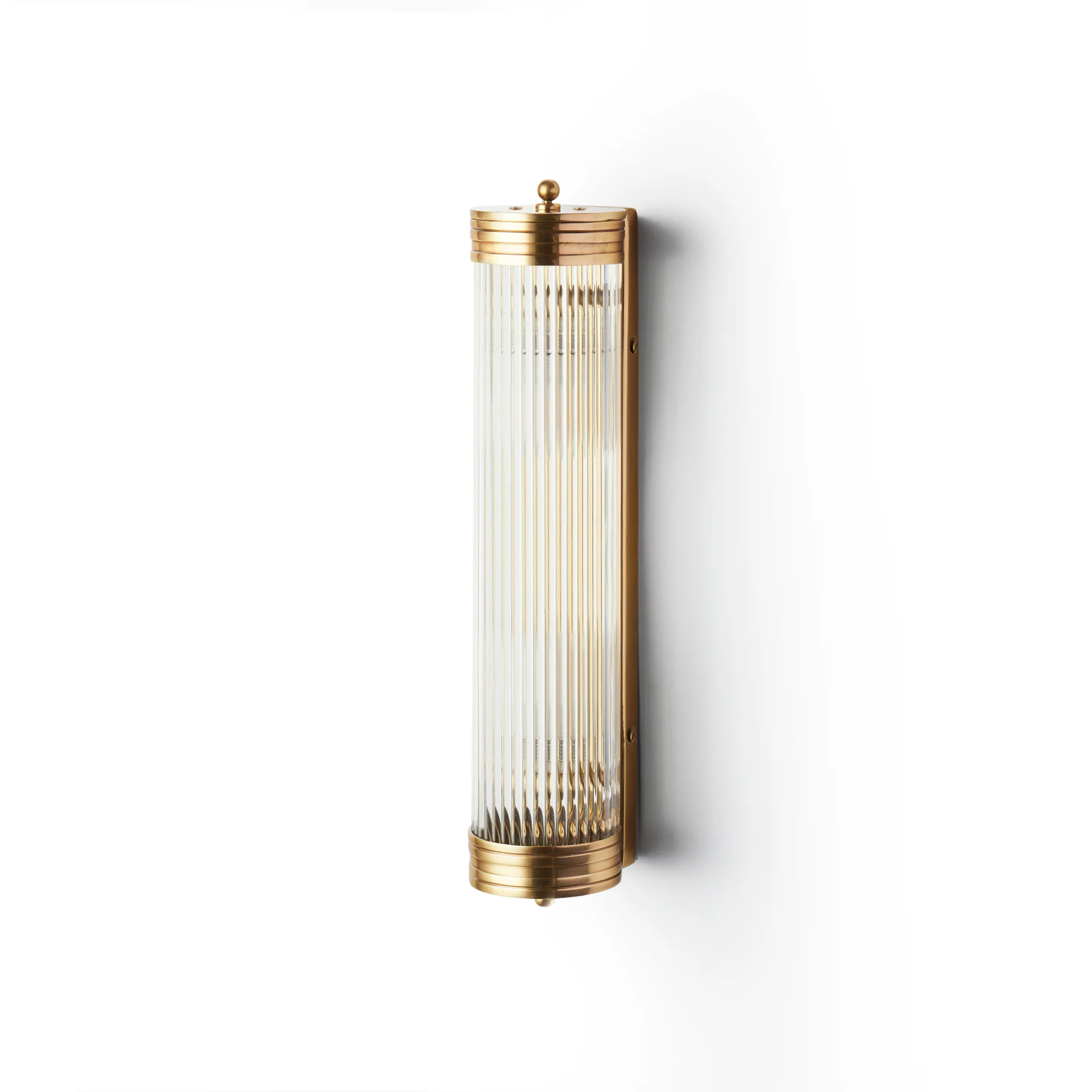 Long Roddy IP44 wall light in brass with glass rods - Image 2