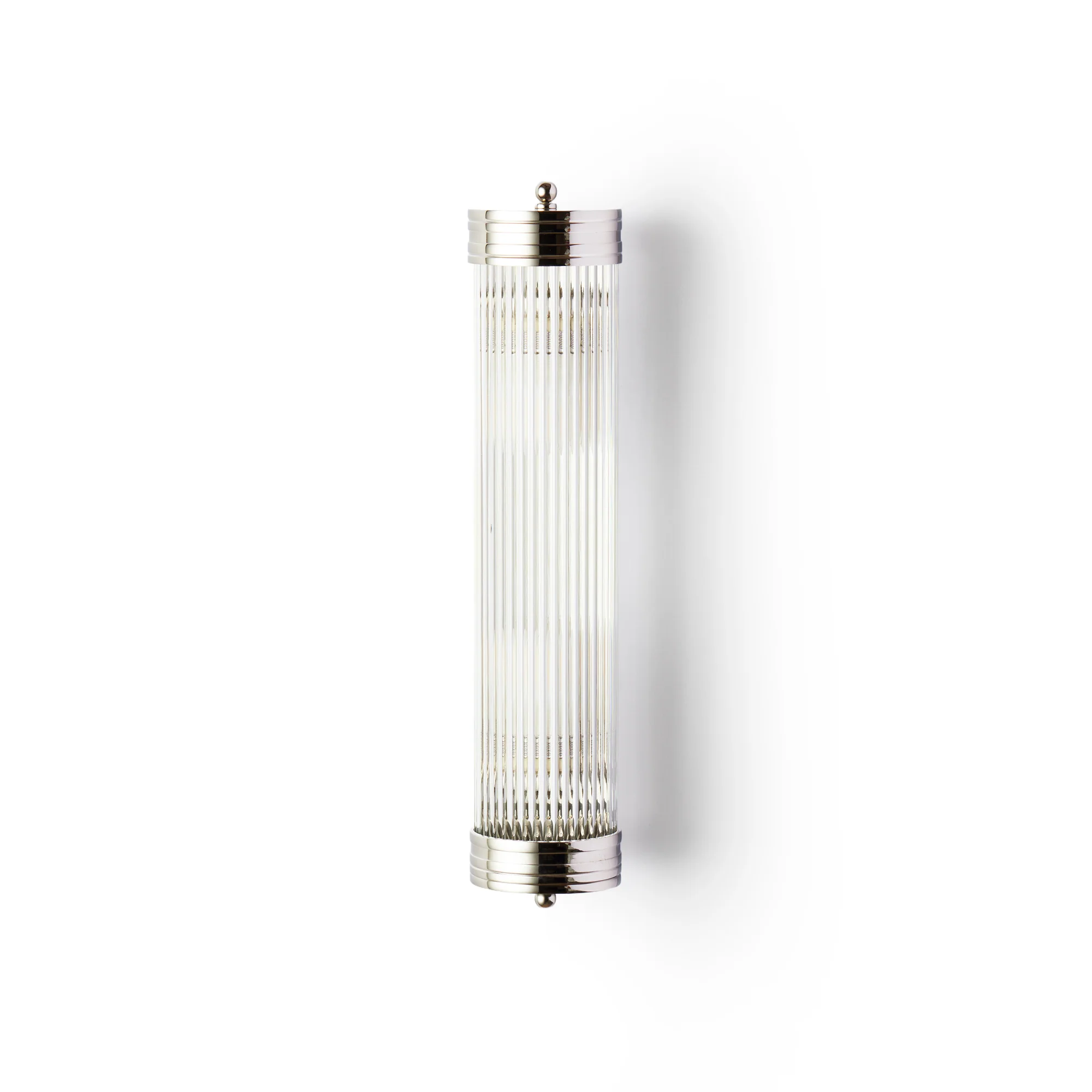Long Roddy IP44 wall light in nickel with glass rods - Image 7