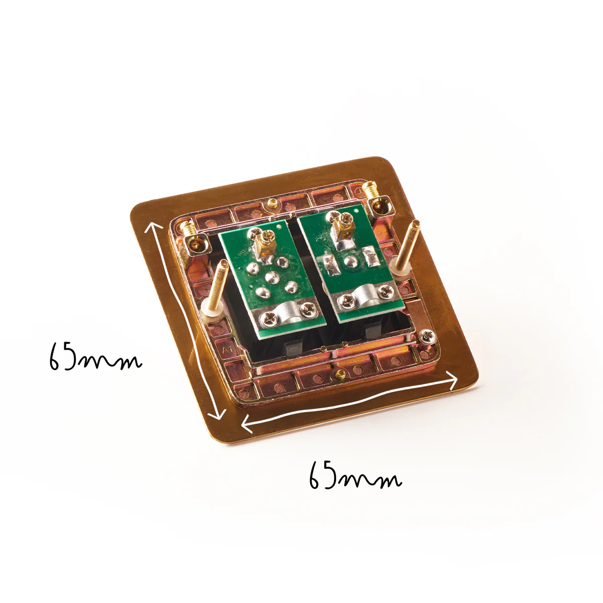 Lucian 1G satellite socket & TV socket in top brass - Image 5