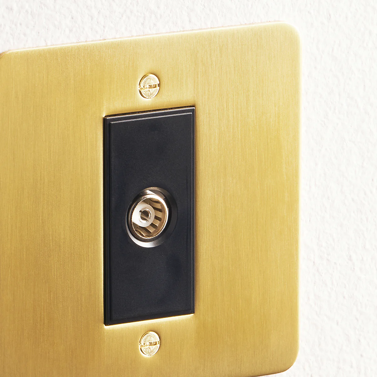 Lucian coaxial socket single outlet in top brass - Image 3