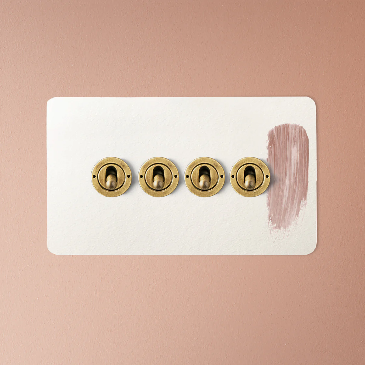 Lucian four gang 2 way toggle switch in a paintable finish