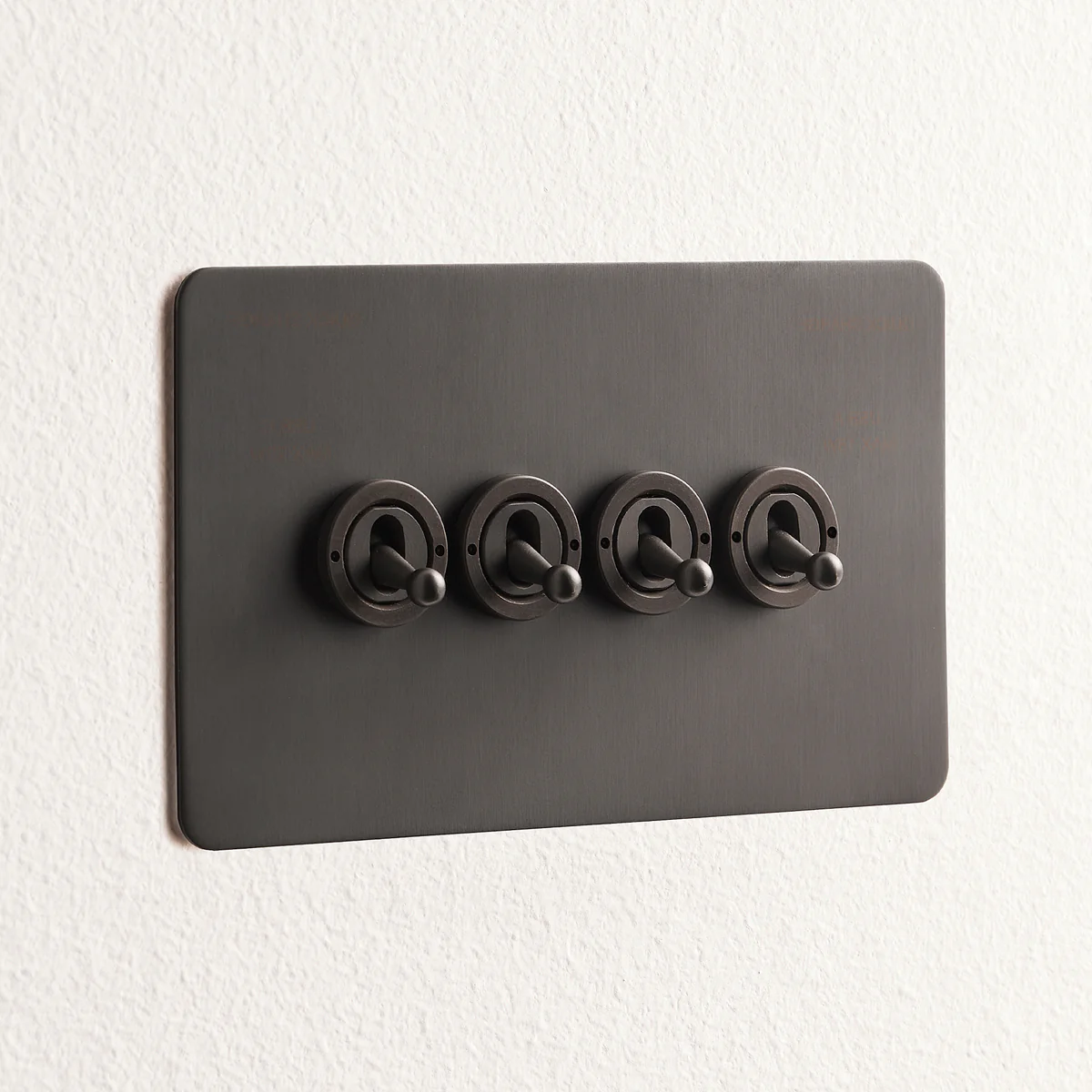 Lucian four gang 2 way toggle switch in bronze - Image 2