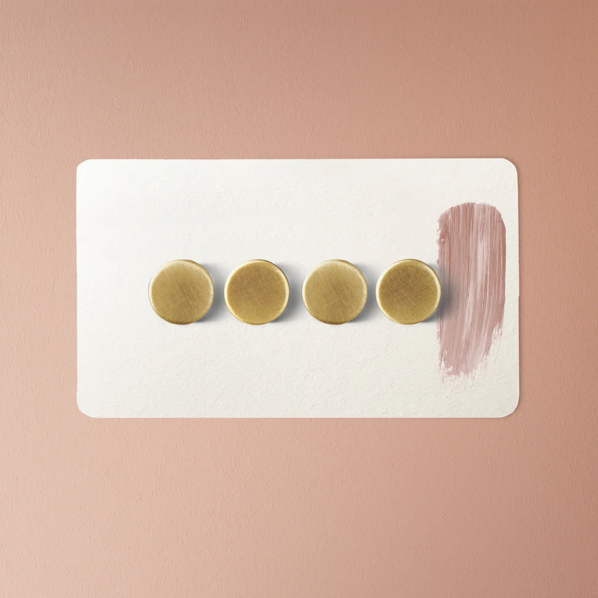 Lucian four gang dimmer switch in a paintable finish