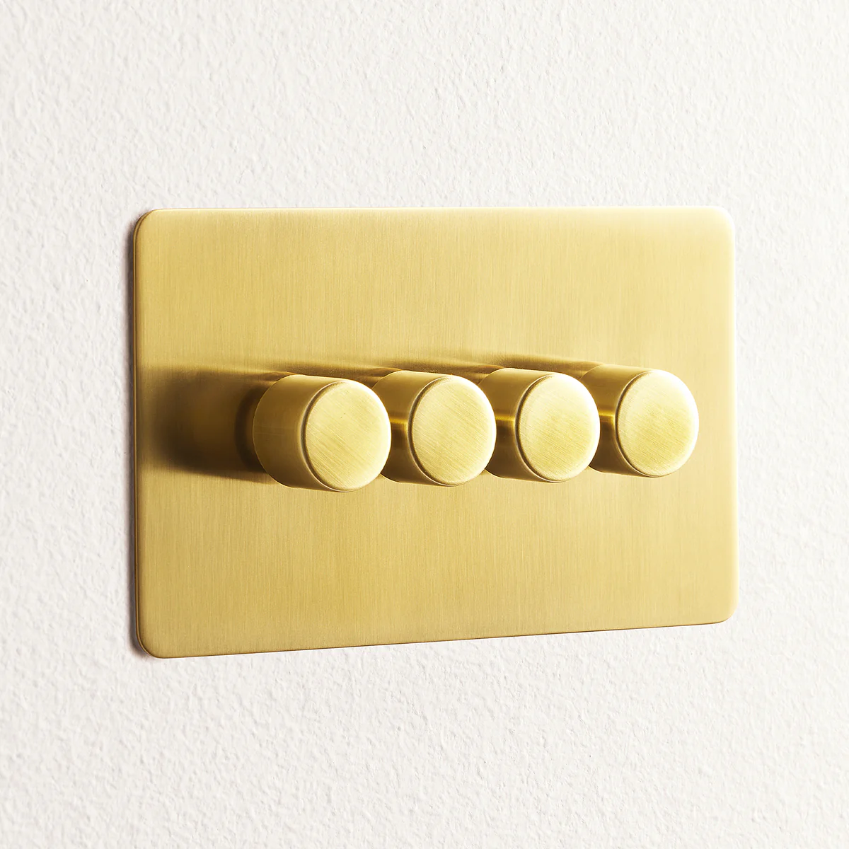 Lucian four gang dimmer switch in top brass - Image 2