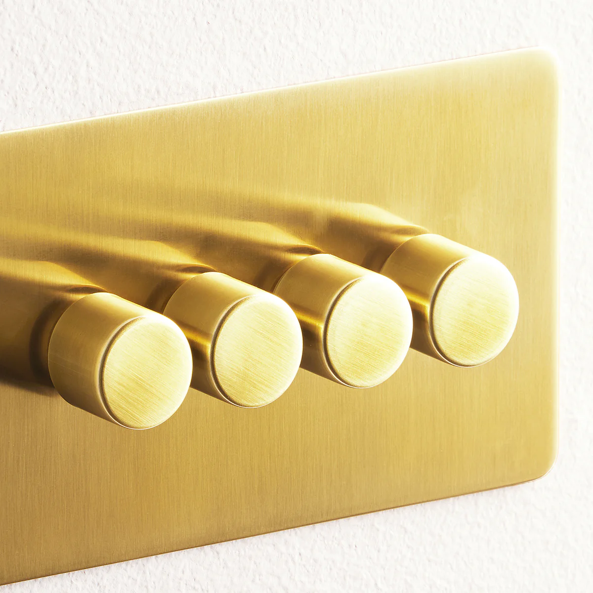Lucian four gang dimmer switch in top brass - Image 3