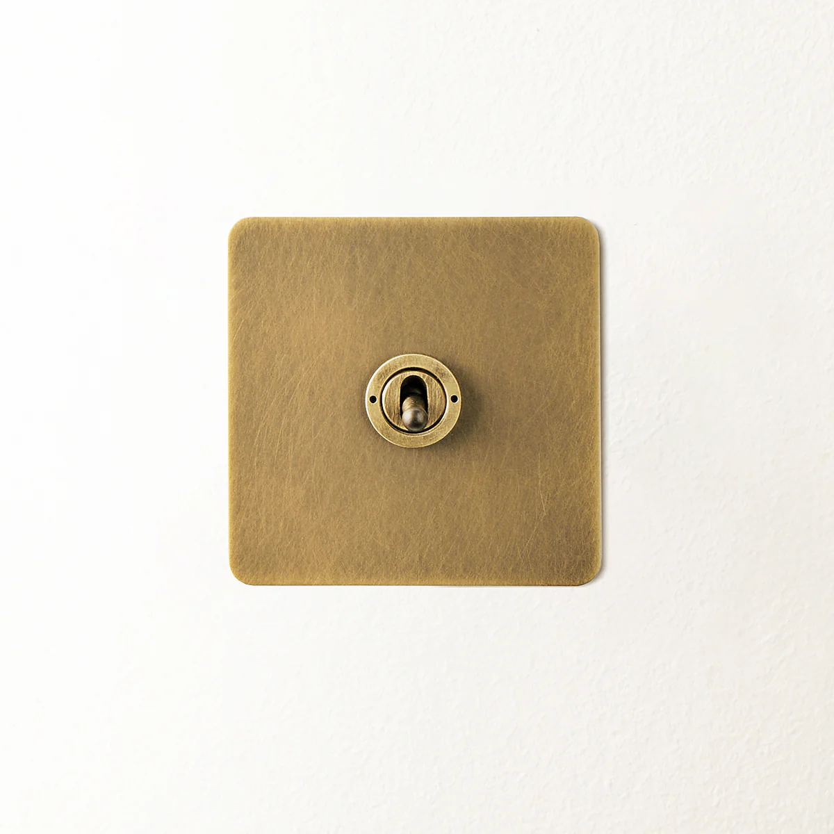 Lucian one gang 2 way toggle switch in aged brass