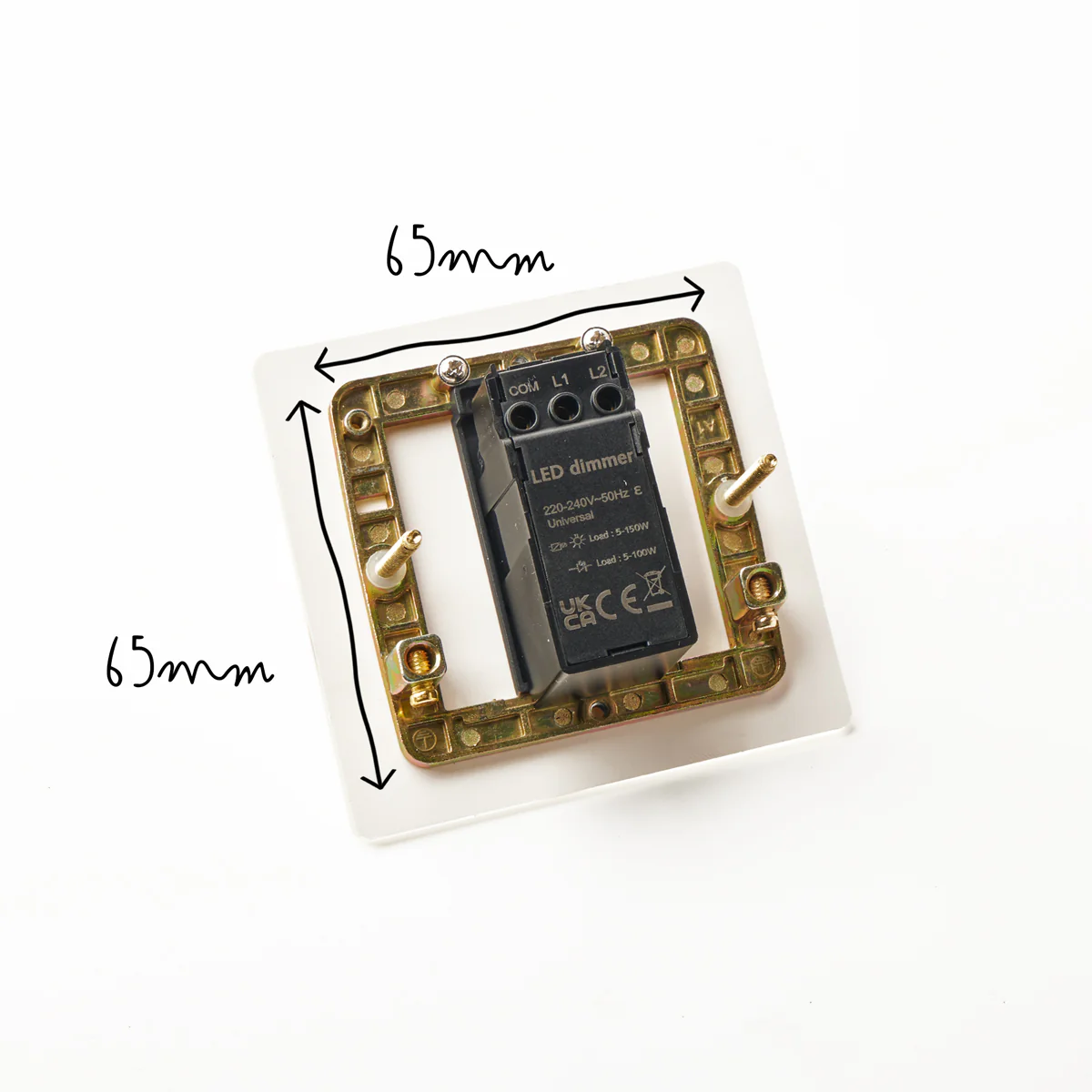 Lucian one gang dimmer switch in a paintable finish - Image 5