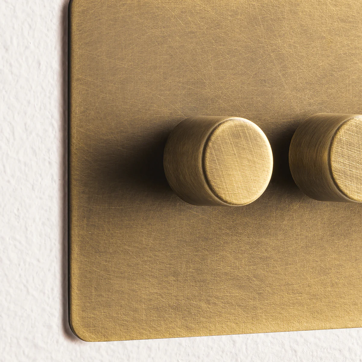 Lucian three gang dimmer switch in aged brass - Image 4
