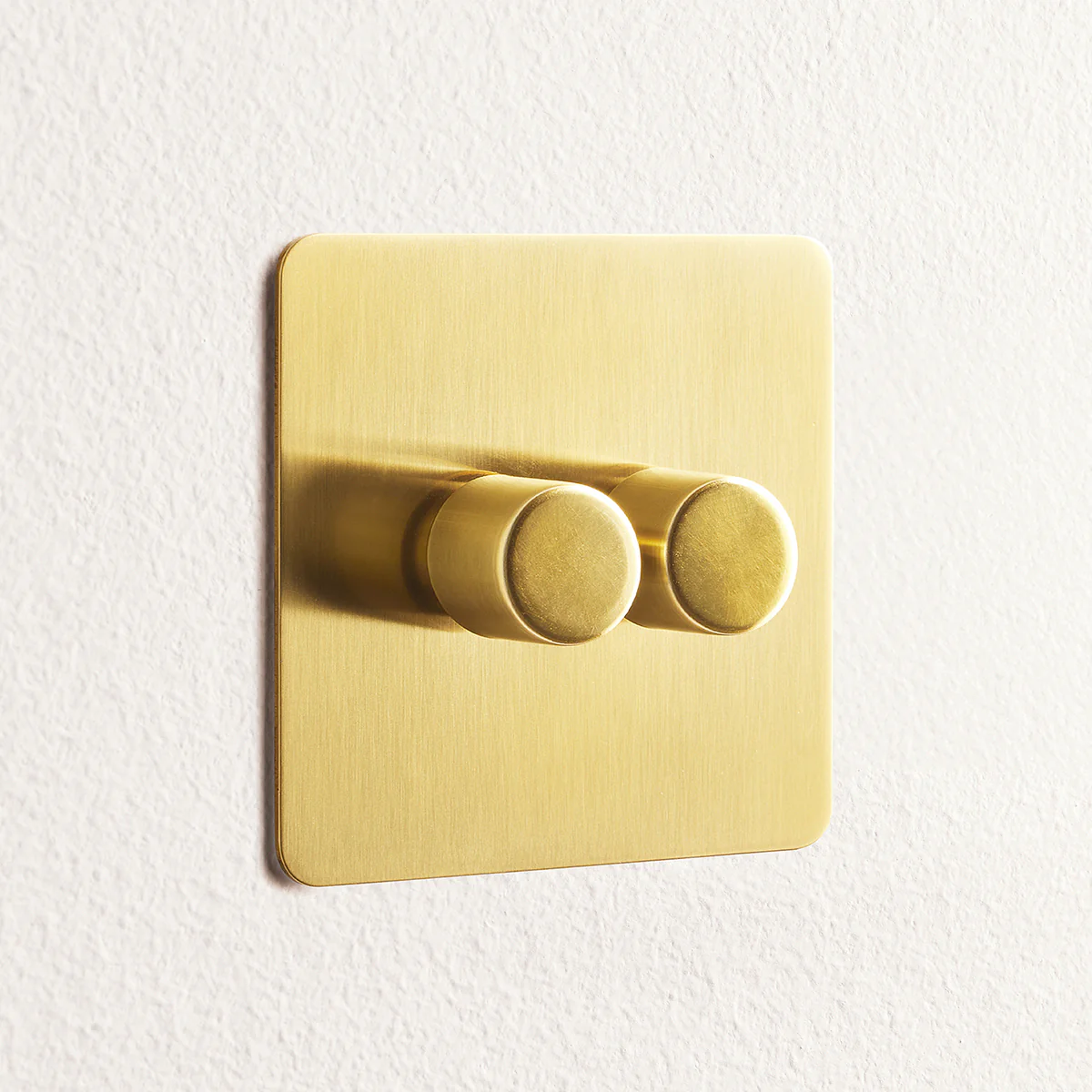 Lucian two gang dimmer switch in top brass - Image 2