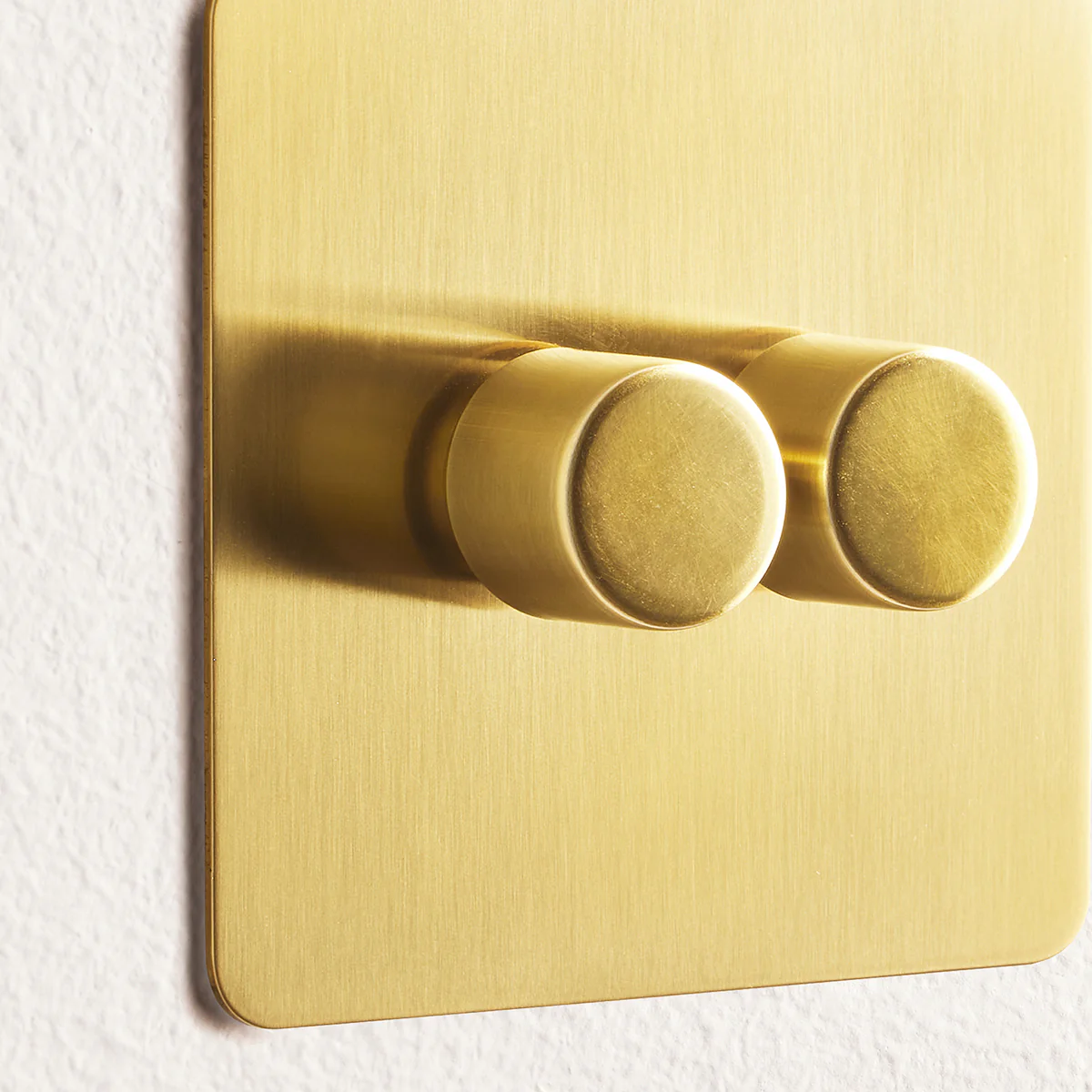Lucian two gang dimmer switch in top brass - Image 4