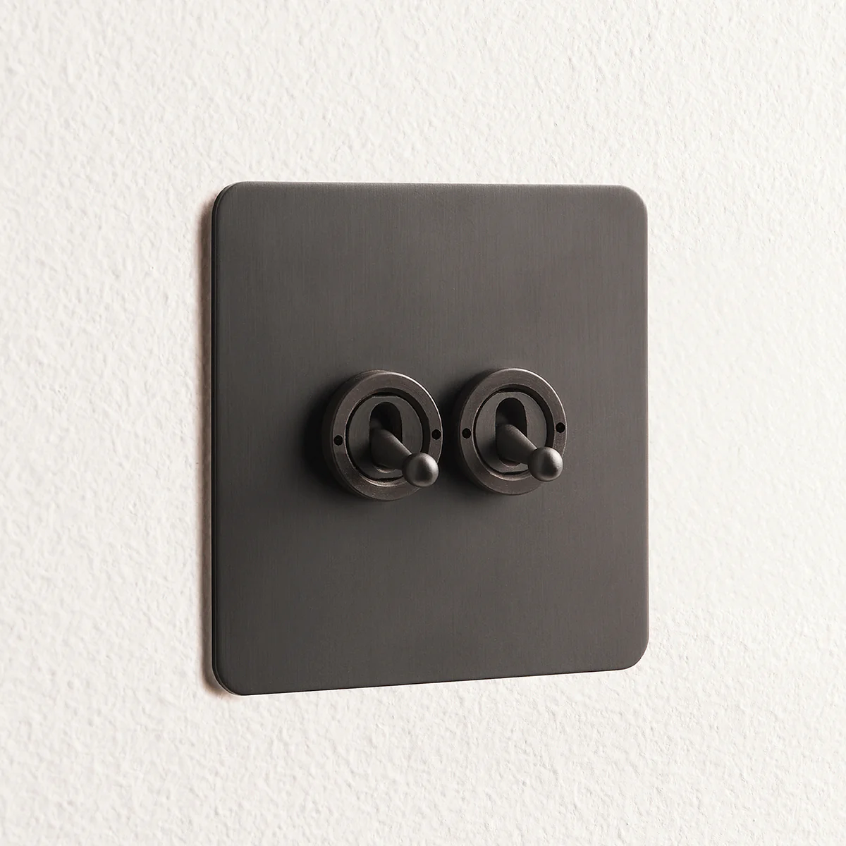 Lucian two gang intermediate toggle switch in bronze - Image 2