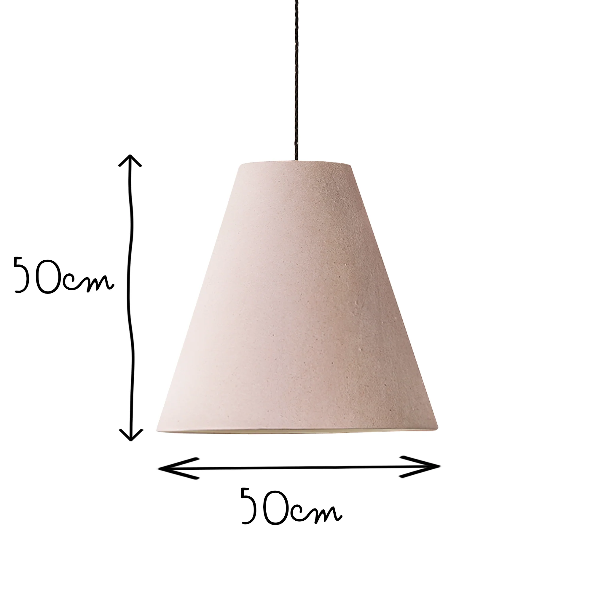 Lutine pendant shade in Parsnip hand made parchment - Image 7