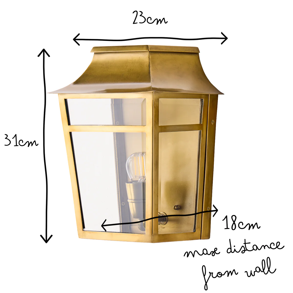 Majorelle ip44 wall lantern in Brass - Image 16