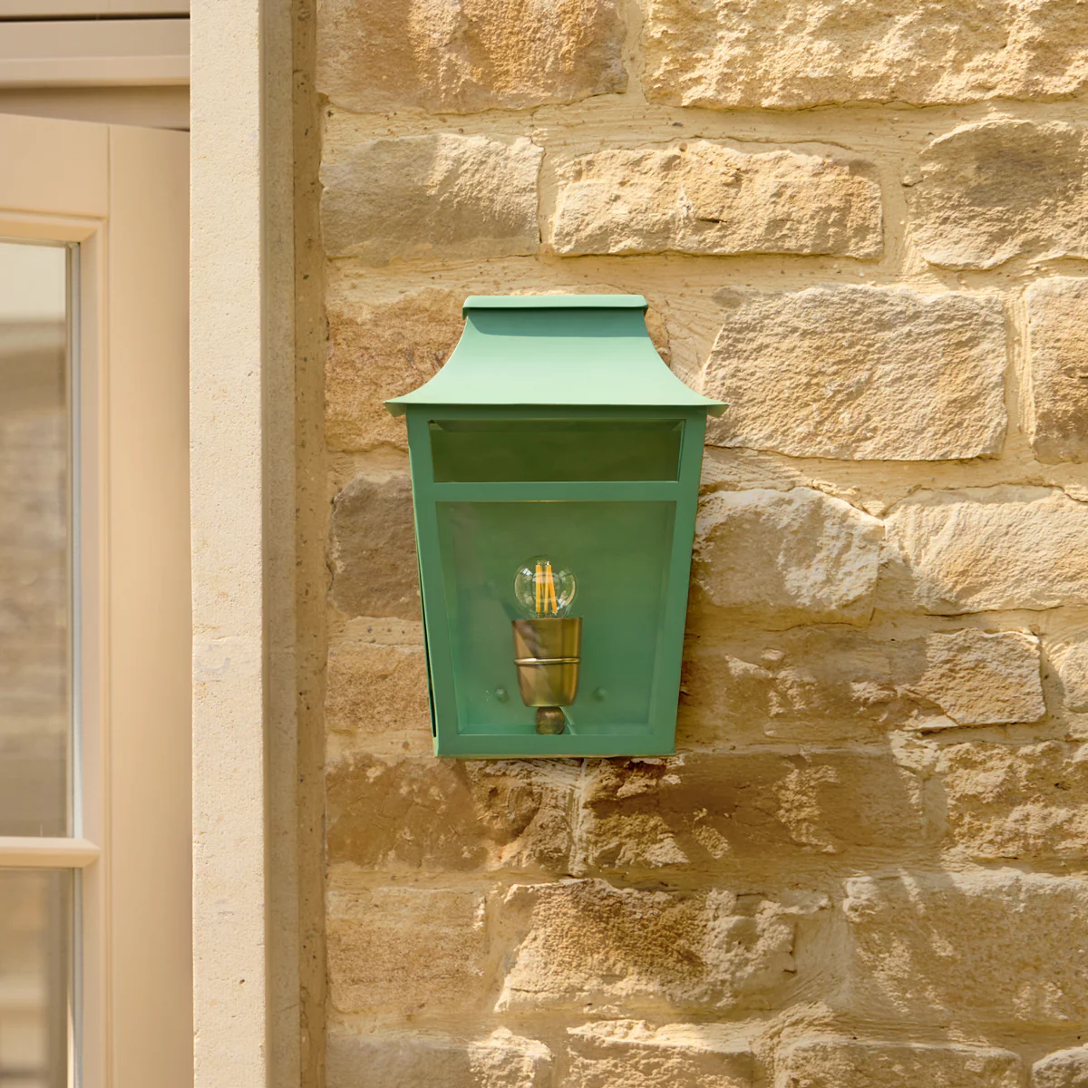 Majorelle ip44 wall lantern in Sage - Image 5
