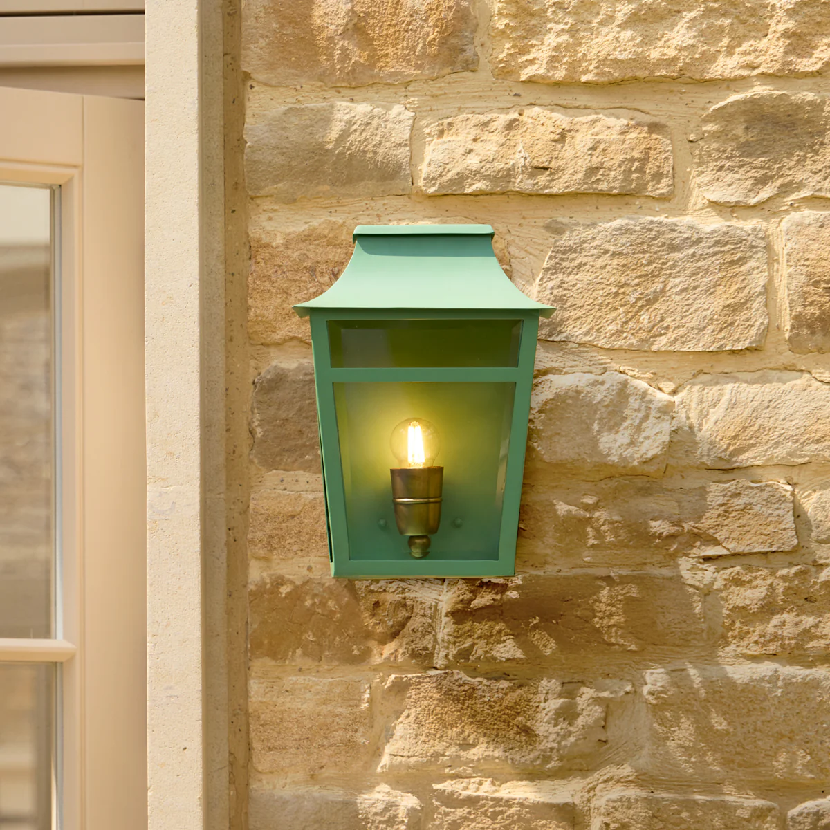 Majorelle ip44 wall lantern in Sage - Image 6