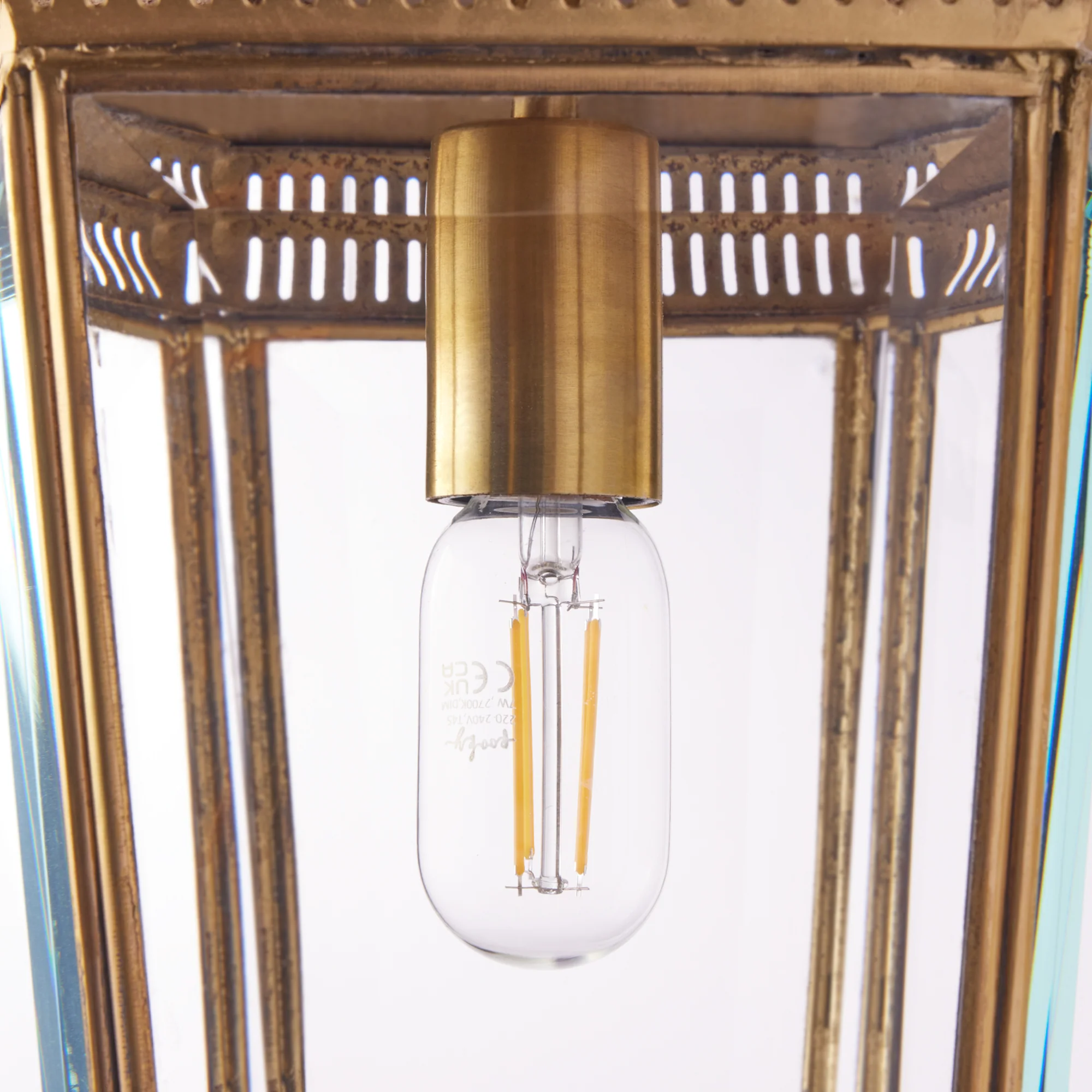Markham lantern in antique brass - Image 6
