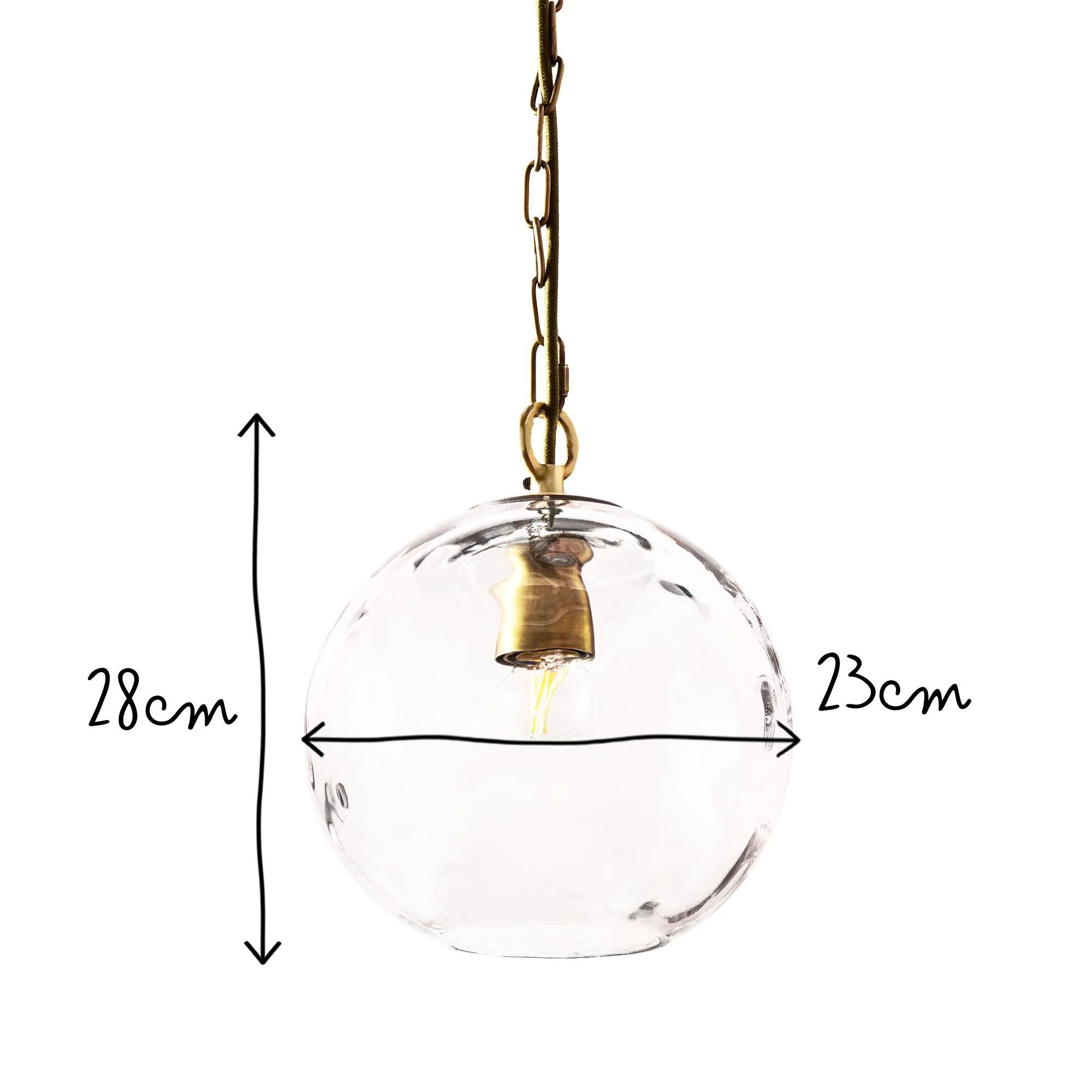 Mars pendant in clear glass - Image 8