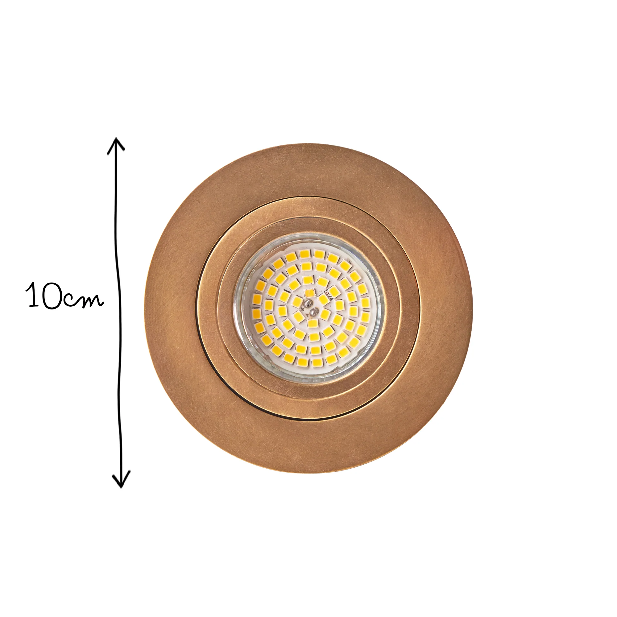 Maz recessed spotlight in brass - Image 5