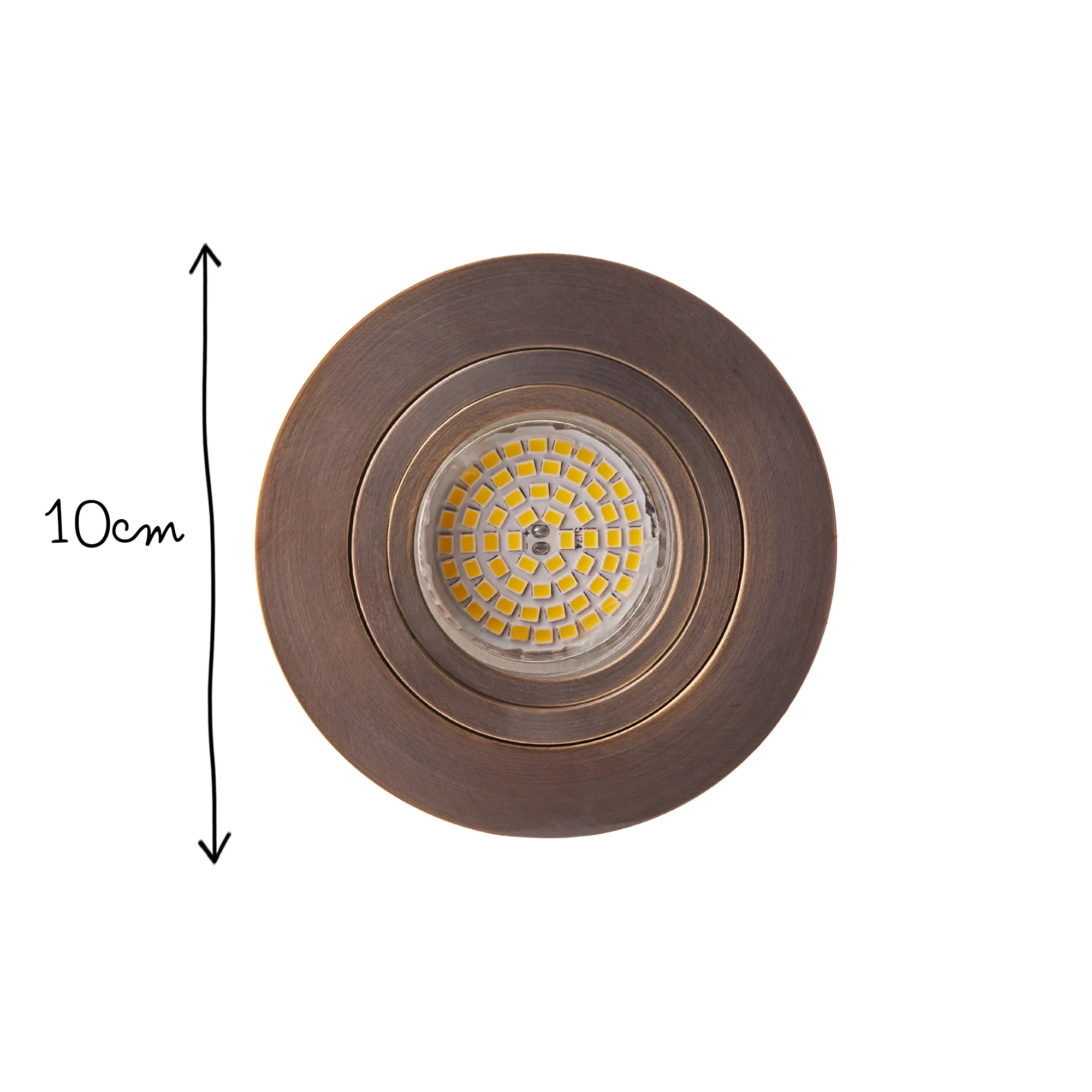 Maz recessed spotlight in bronze - Image 5